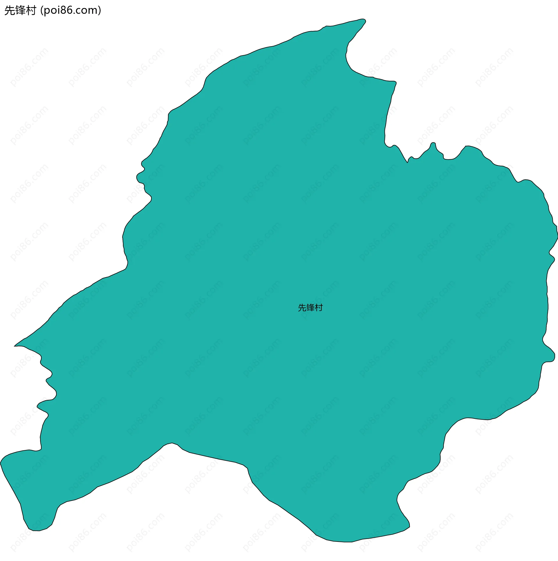 先锋村边界地图