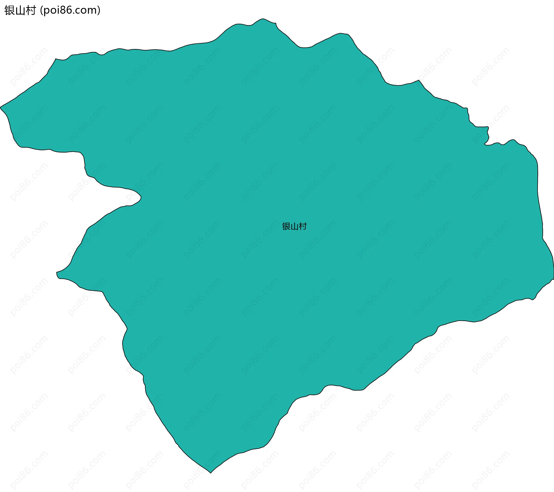 银山村边界地图