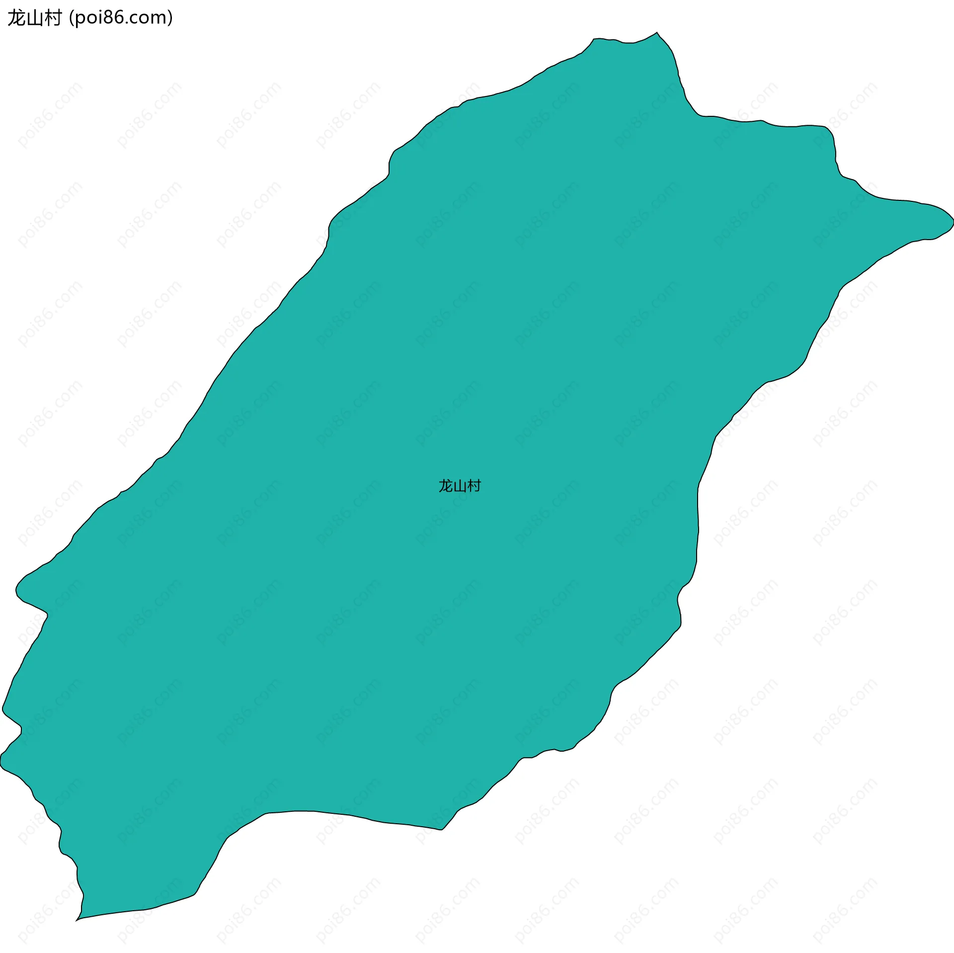 龙山村边界地图