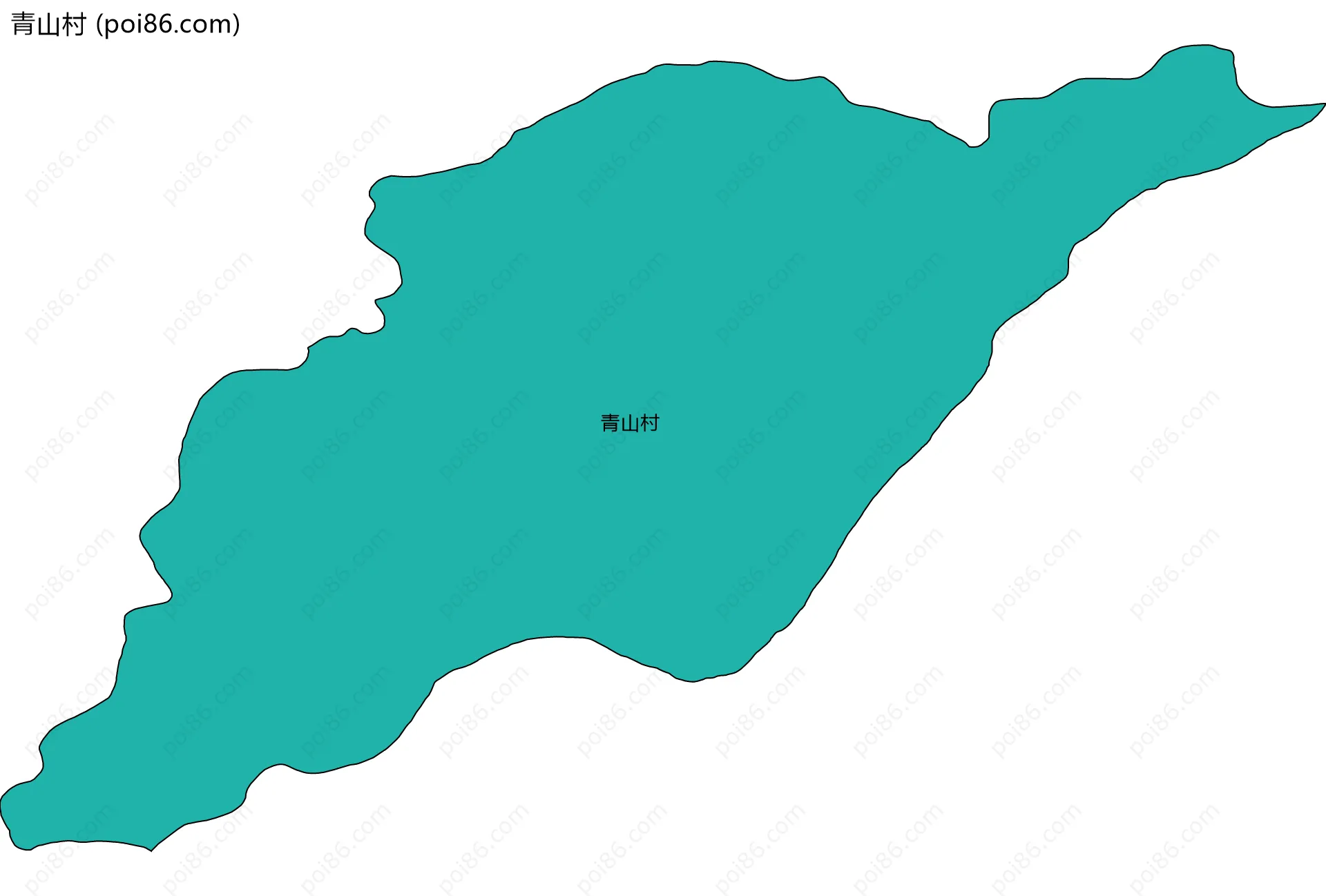 青山村边界地图