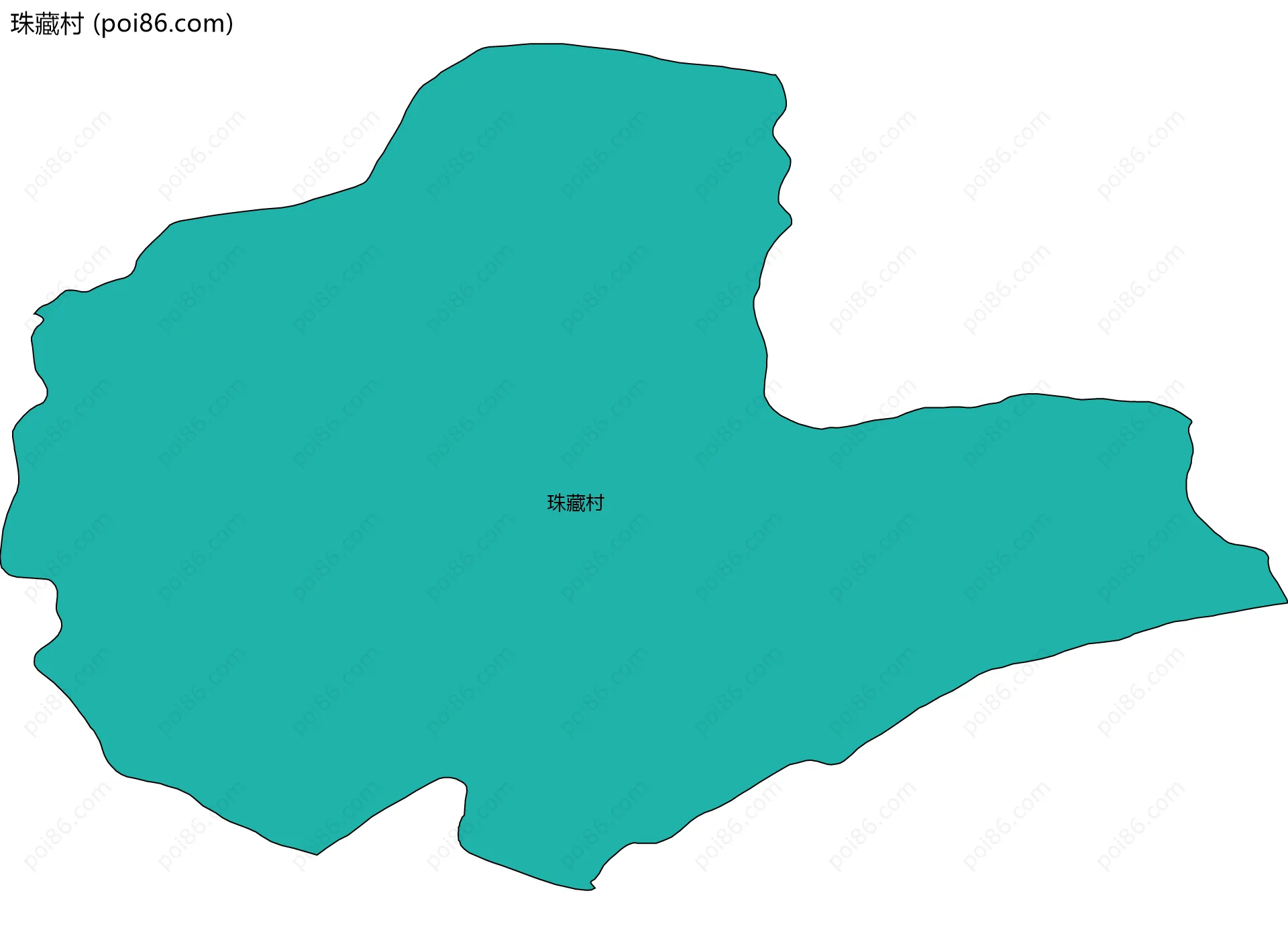 珠藏村边界地图