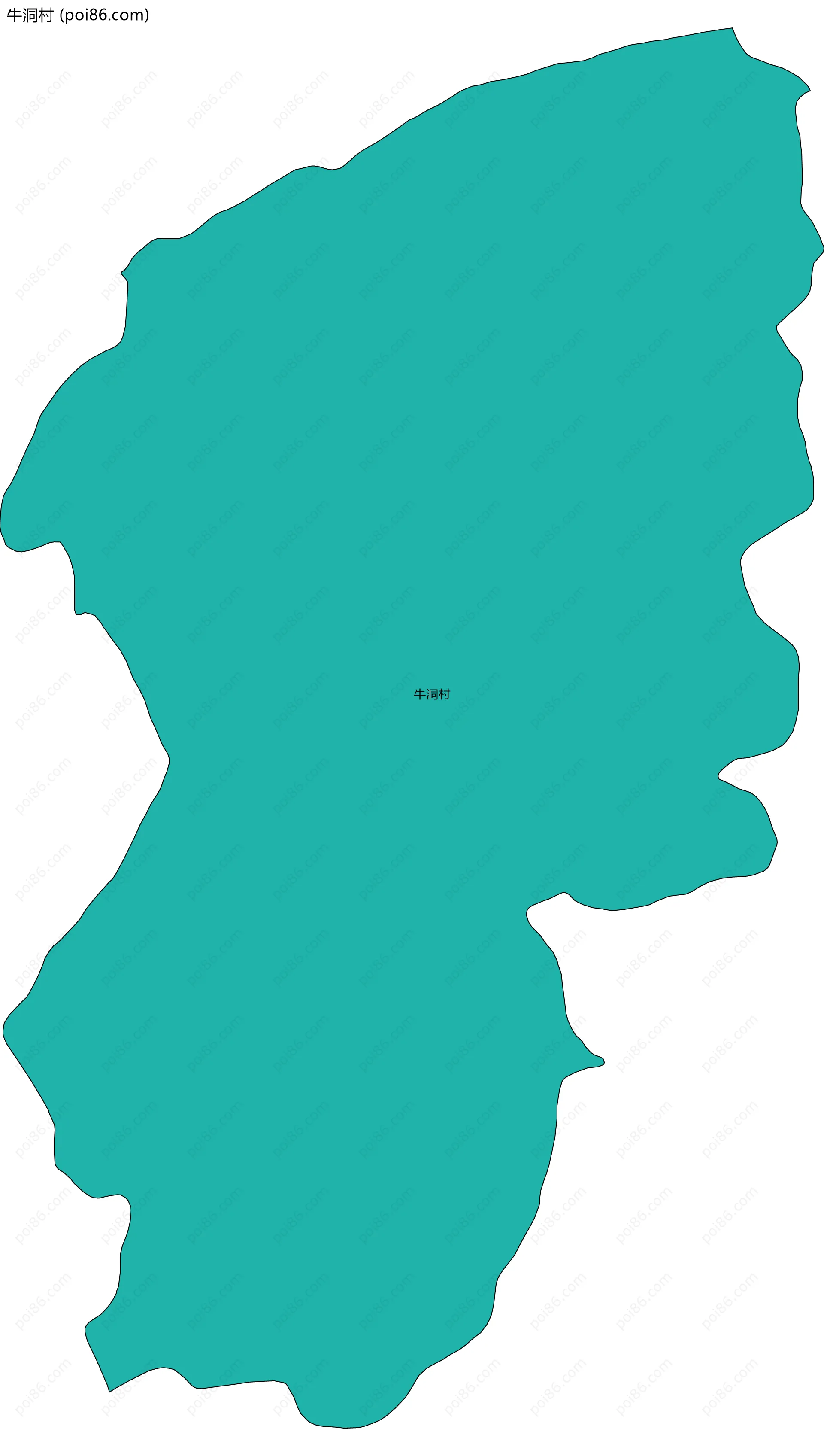 牛洞村边界地图