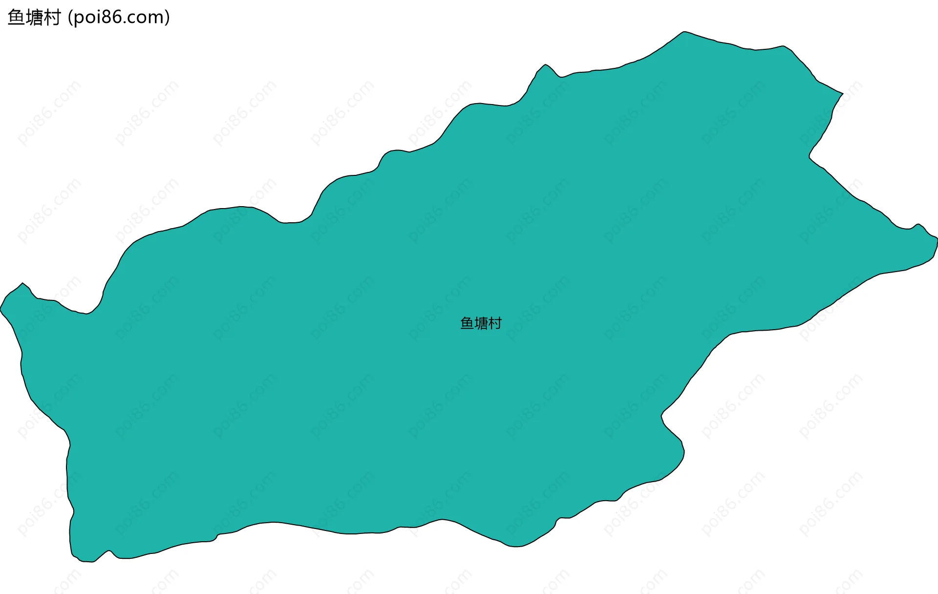 鱼塘村边界地图