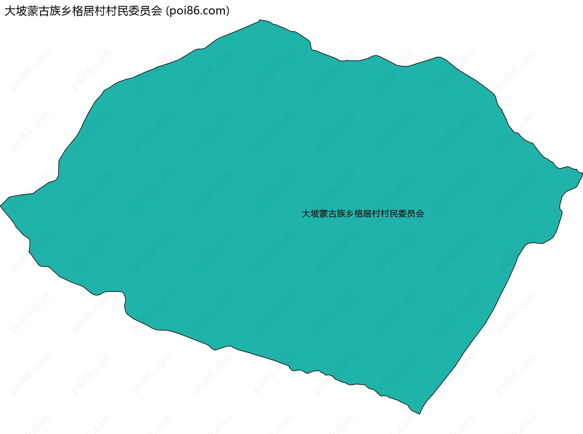 大坡蒙古族乡格居村村民委员会边界地图