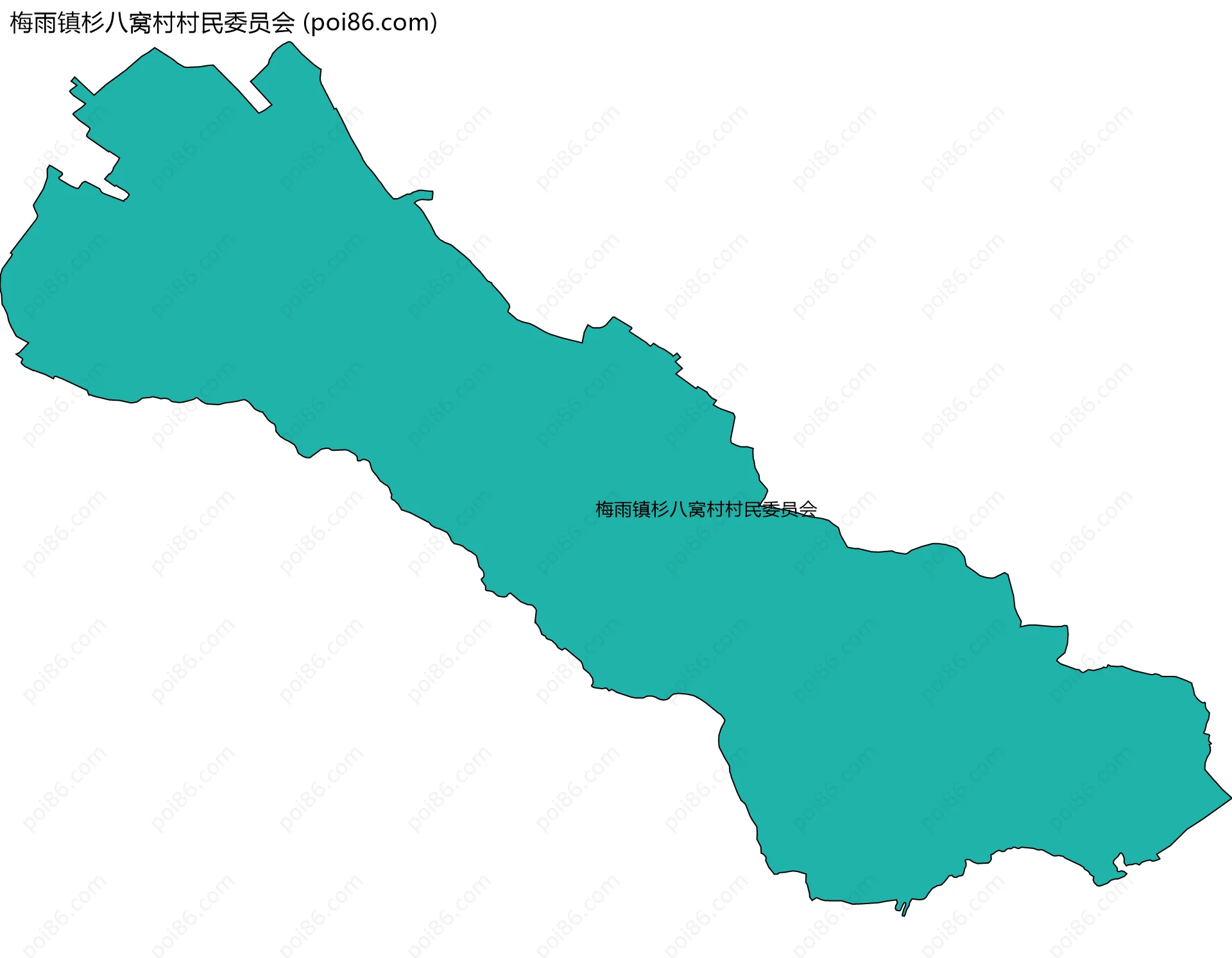梅雨镇杉八窝村村民委员会边界地图
