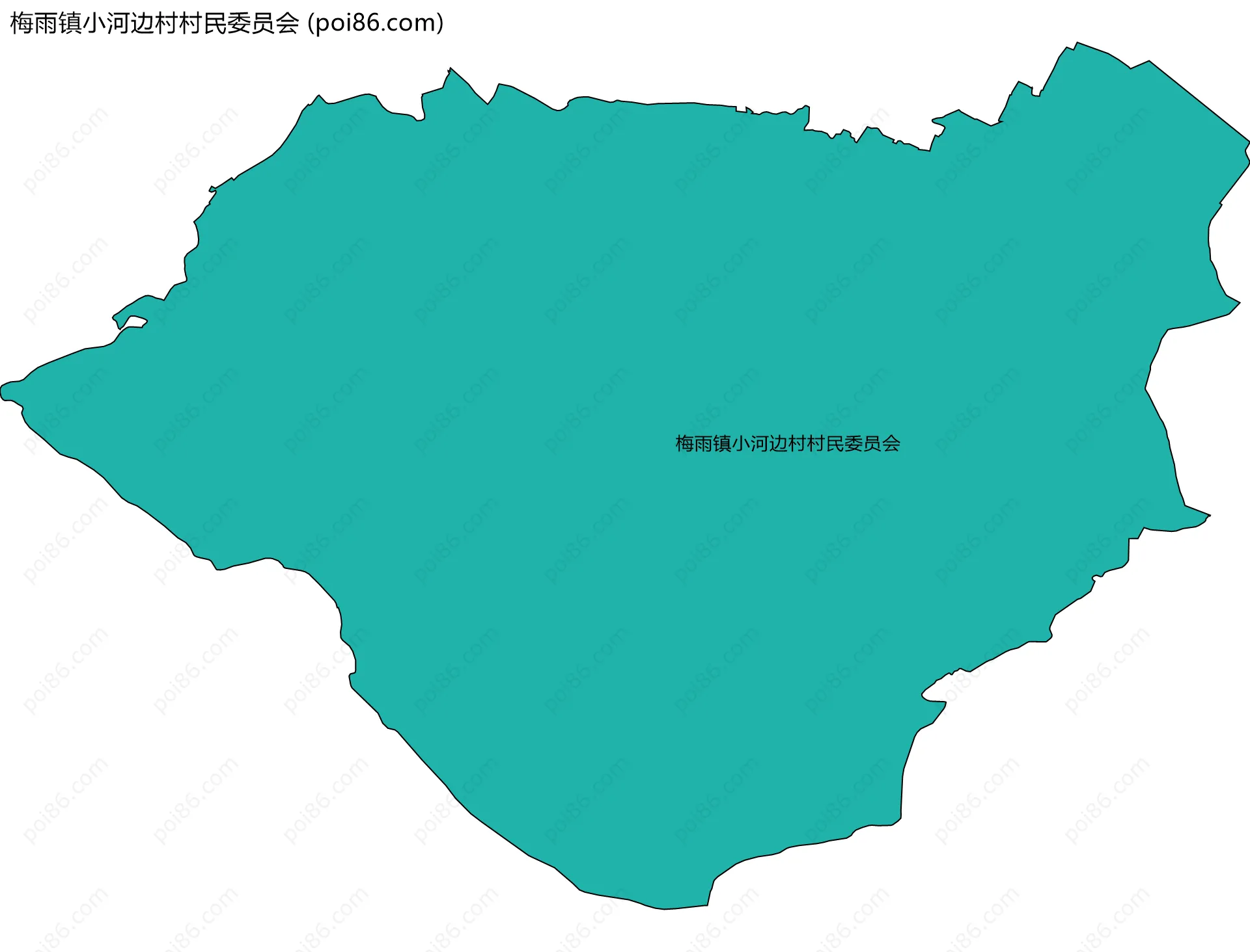 梅雨镇小河边村村民委员会边界地图