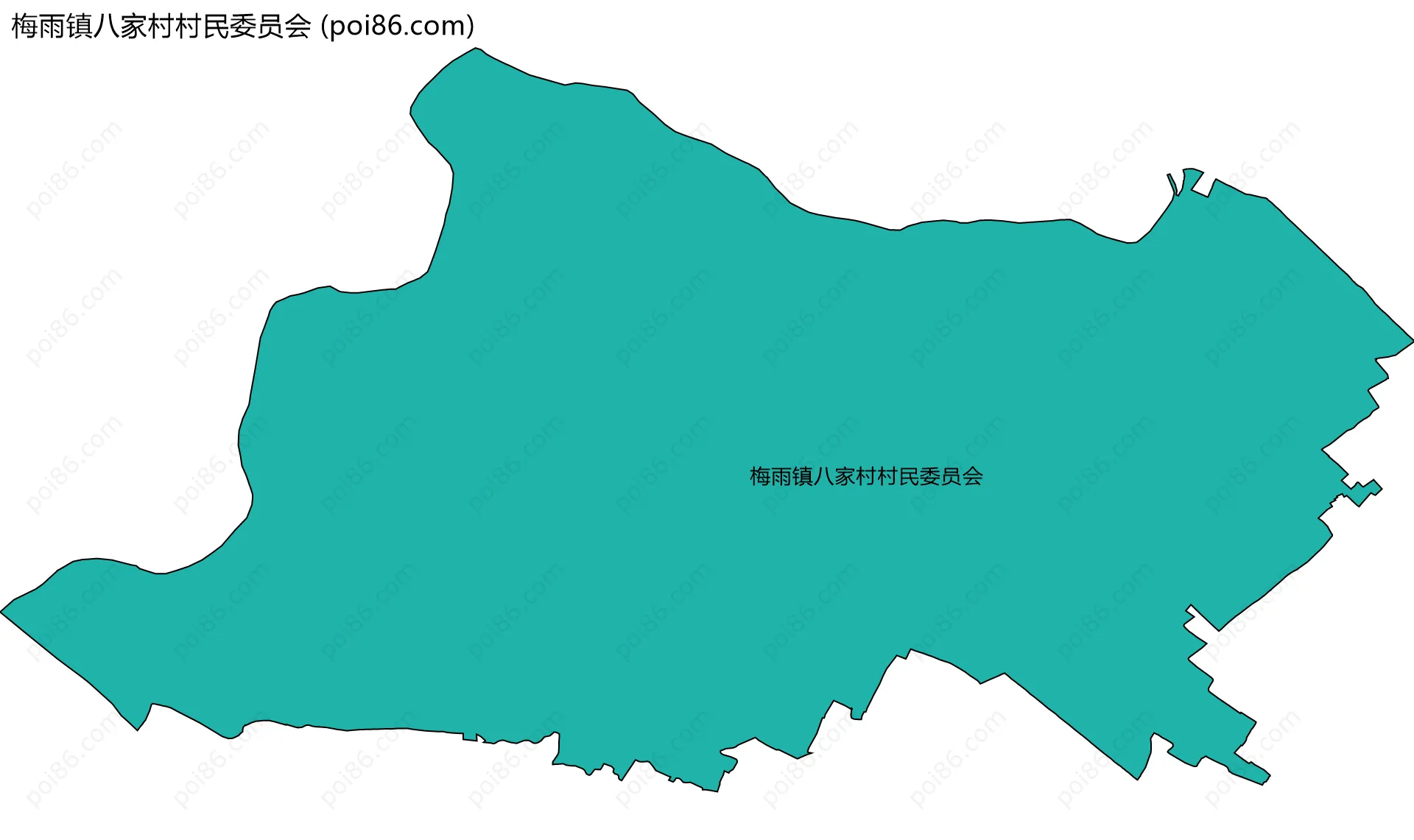 梅雨镇八家村村民委员会边界地图