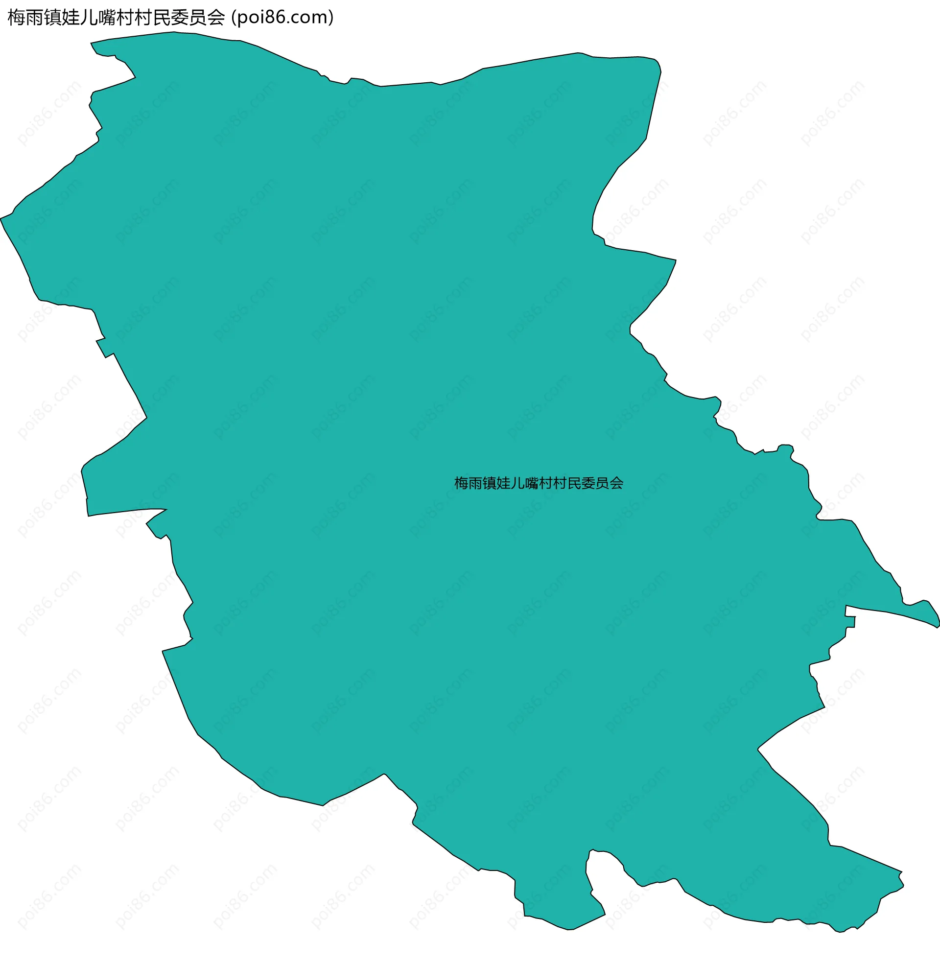 梅雨镇娃儿嘴村村民委员会边界地图