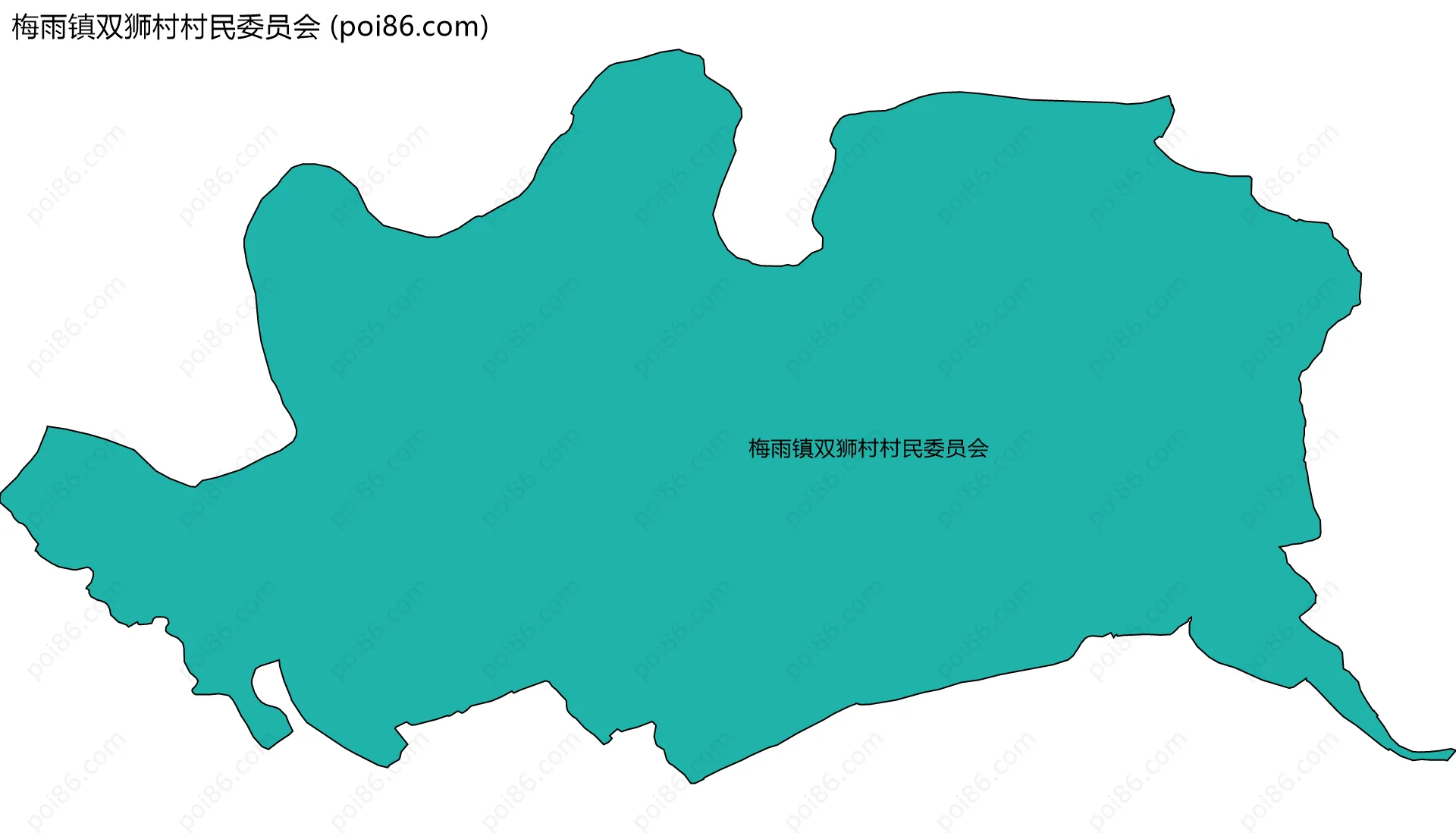 梅雨镇双狮村村民委员会边界地图