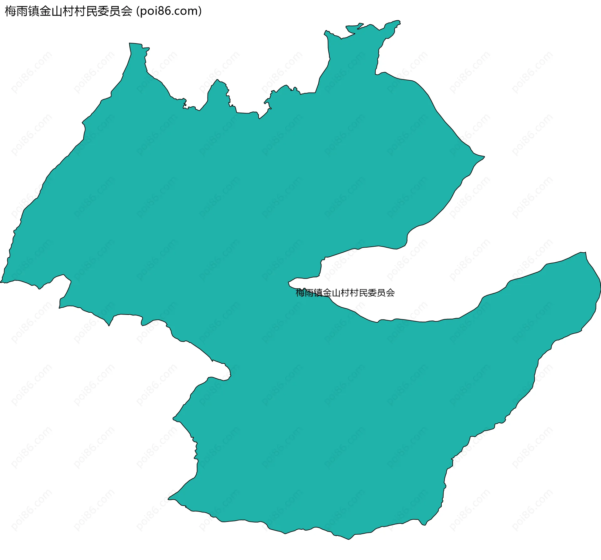 梅雨镇金山村村民委员会边界地图
