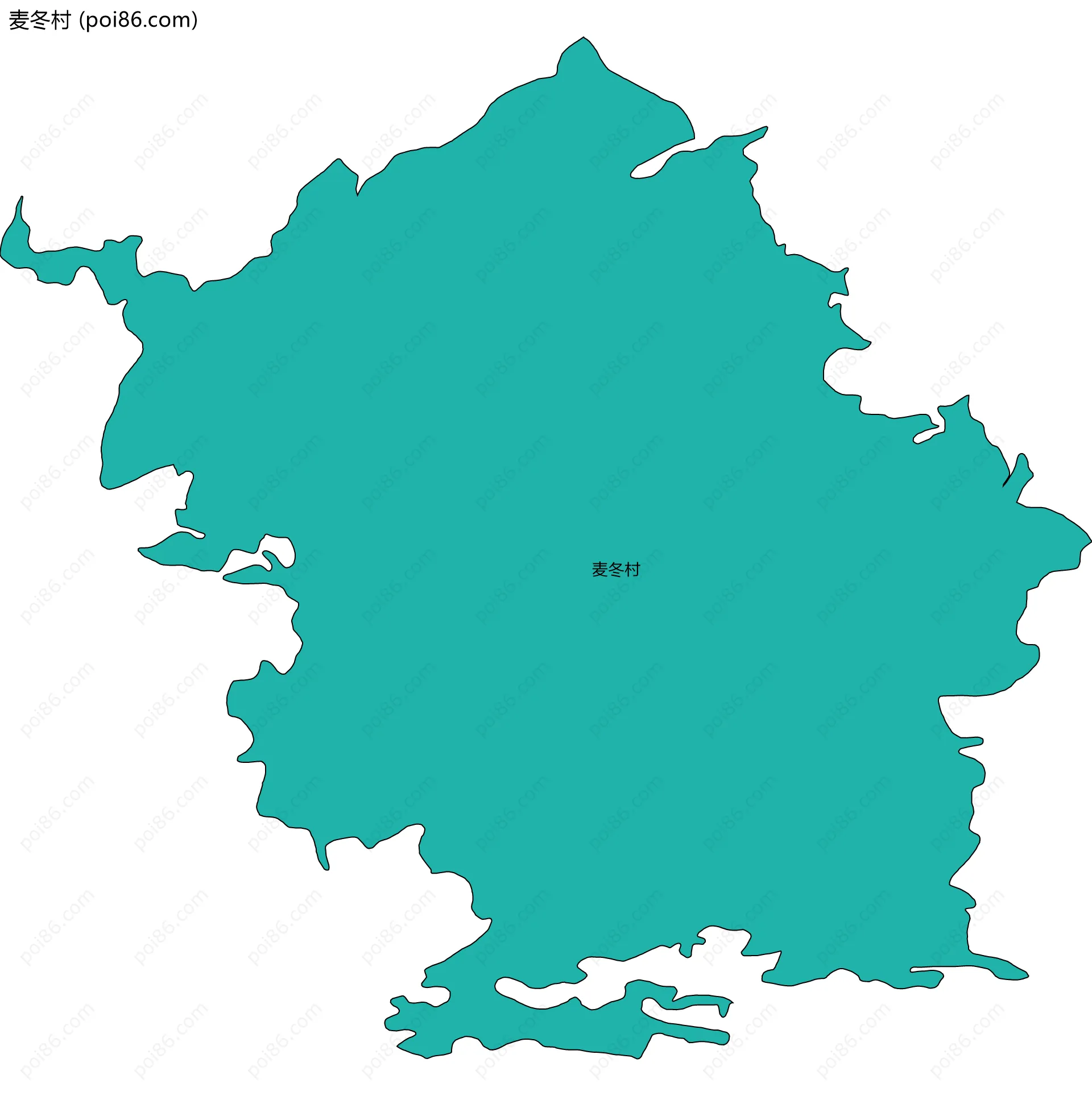 麦冬村边界地图