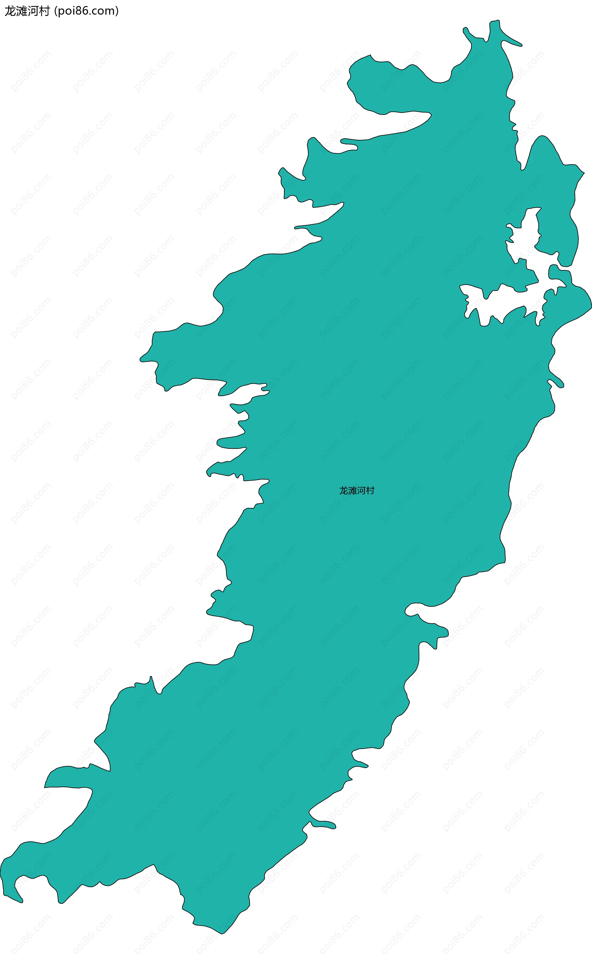 龙滩河村边界地图