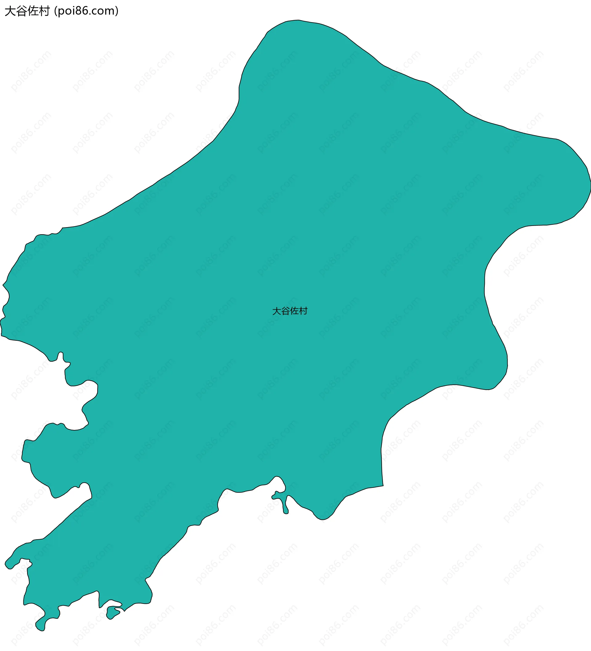 大谷佐村边界地图