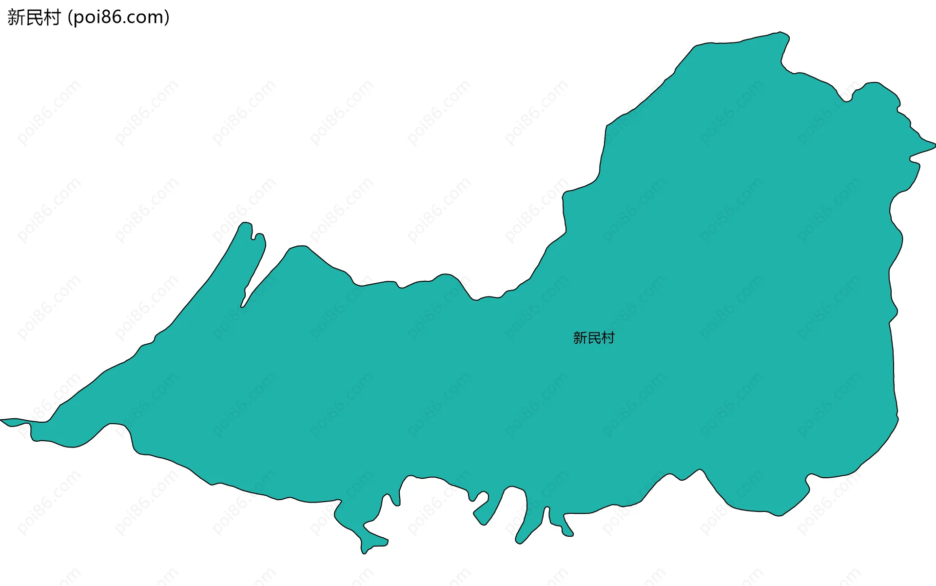 新民村边界地图