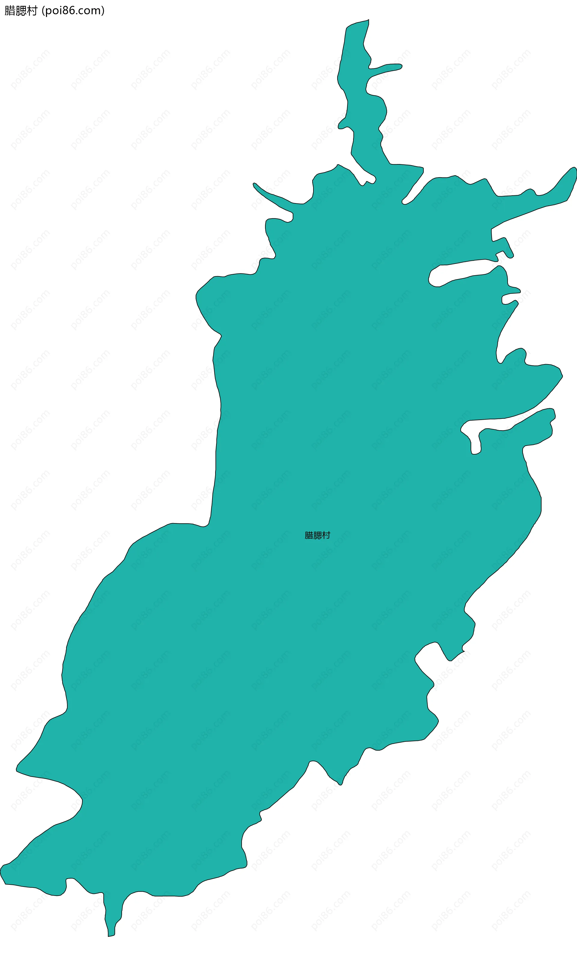 腊腮村边界地图