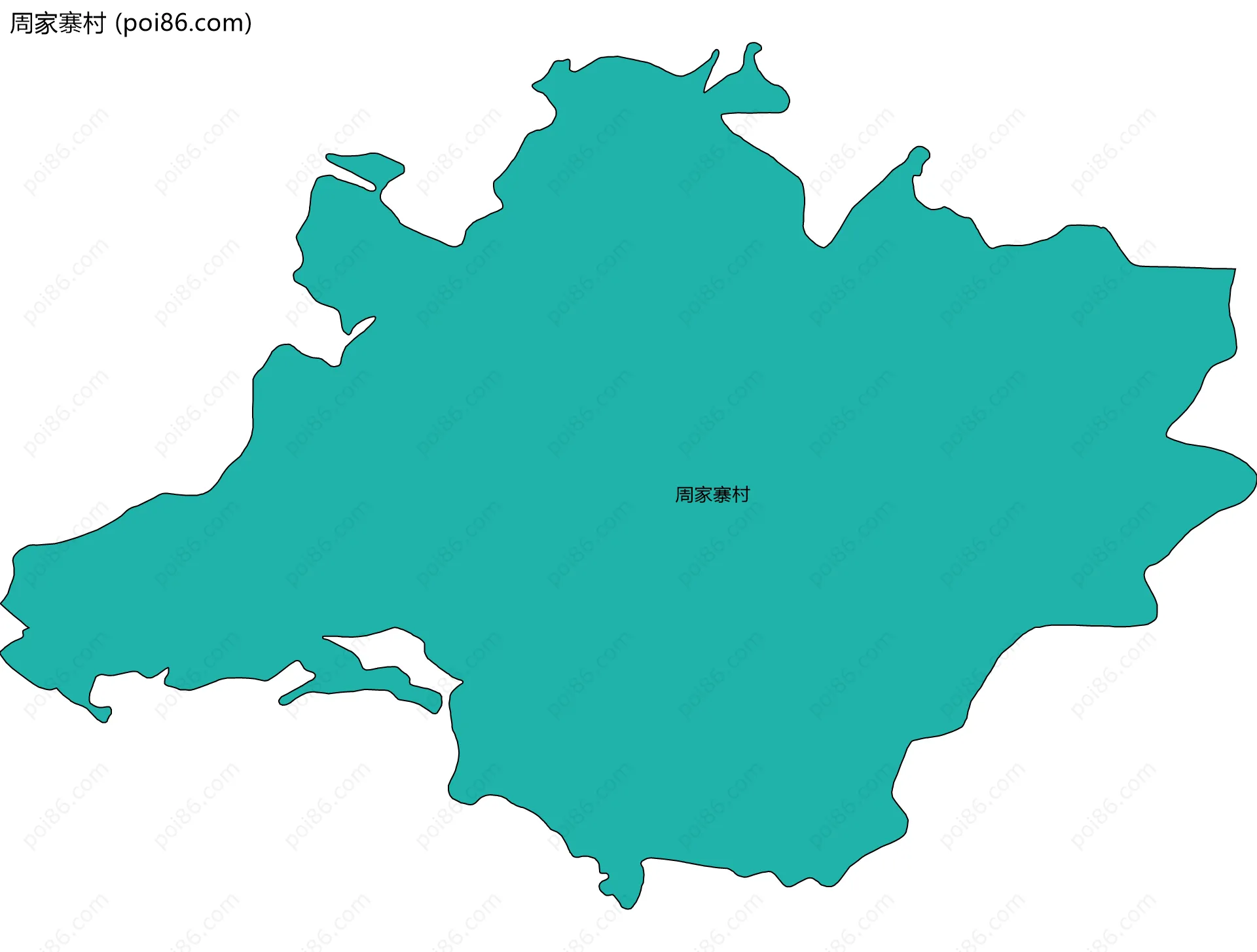 周家寨村边界地图