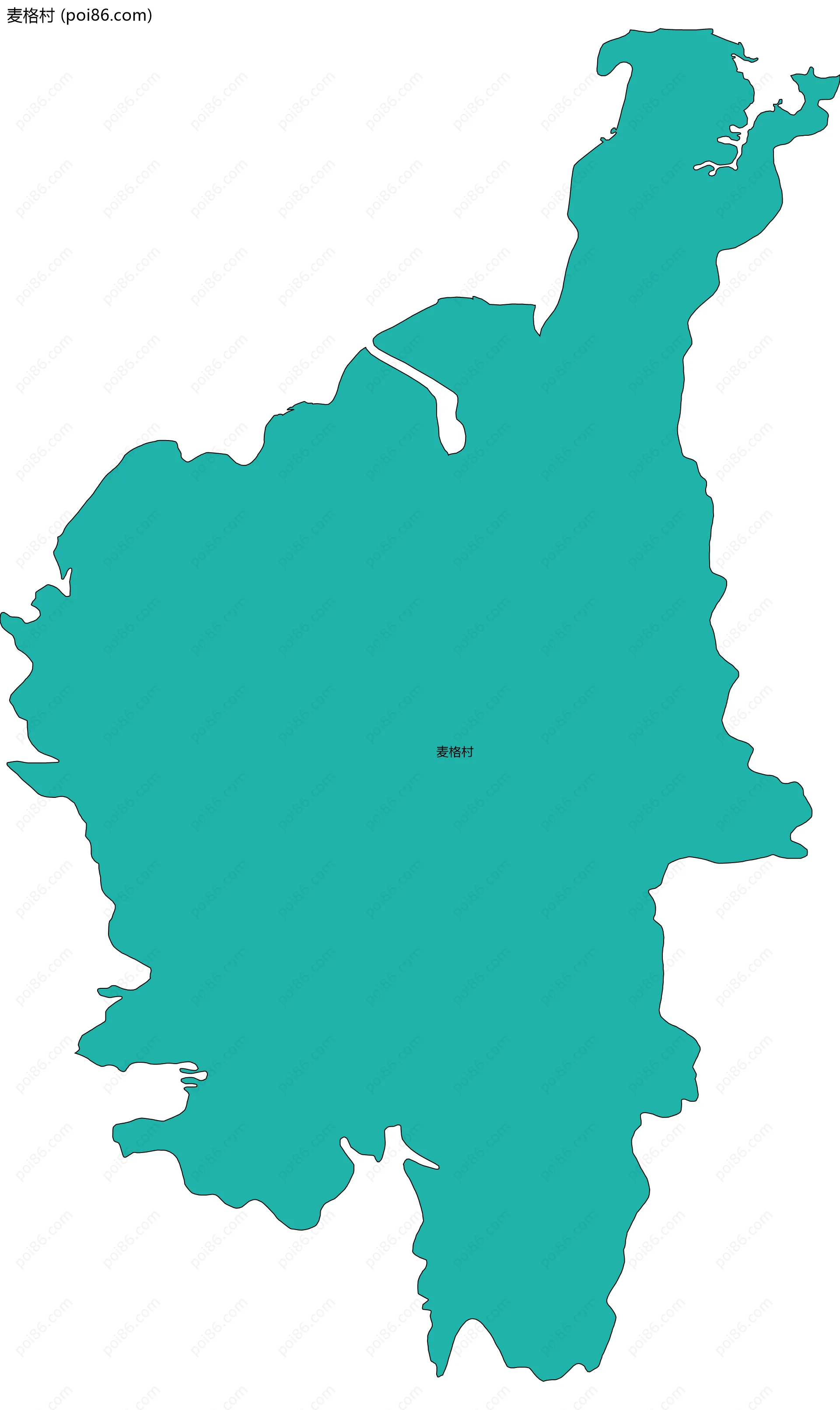 麦格村边界地图