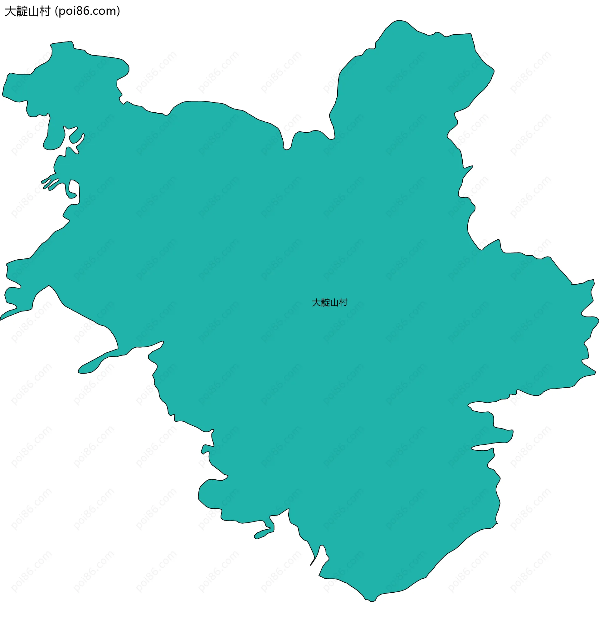 大靛山村边界地图