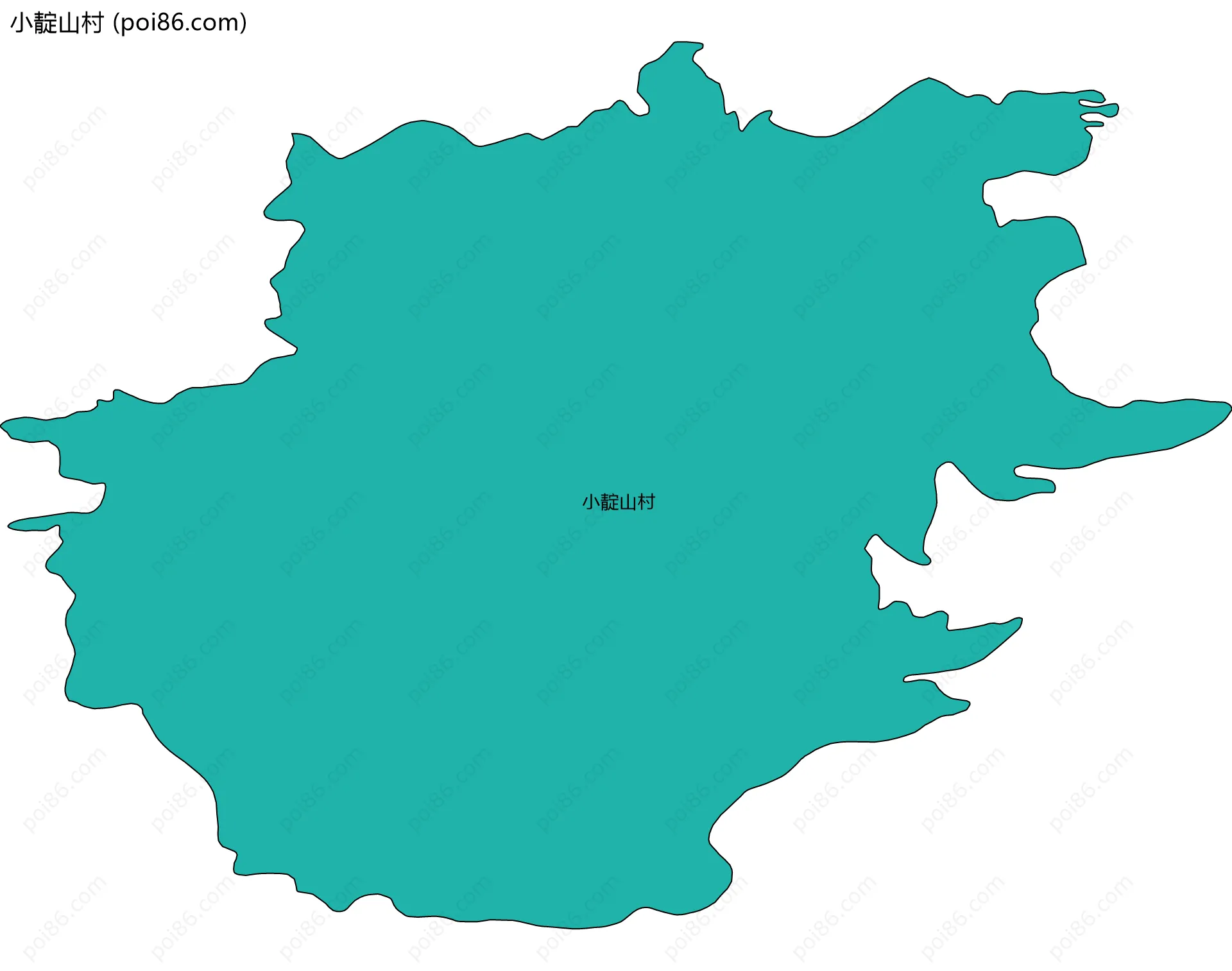 小靛山村边界地图
