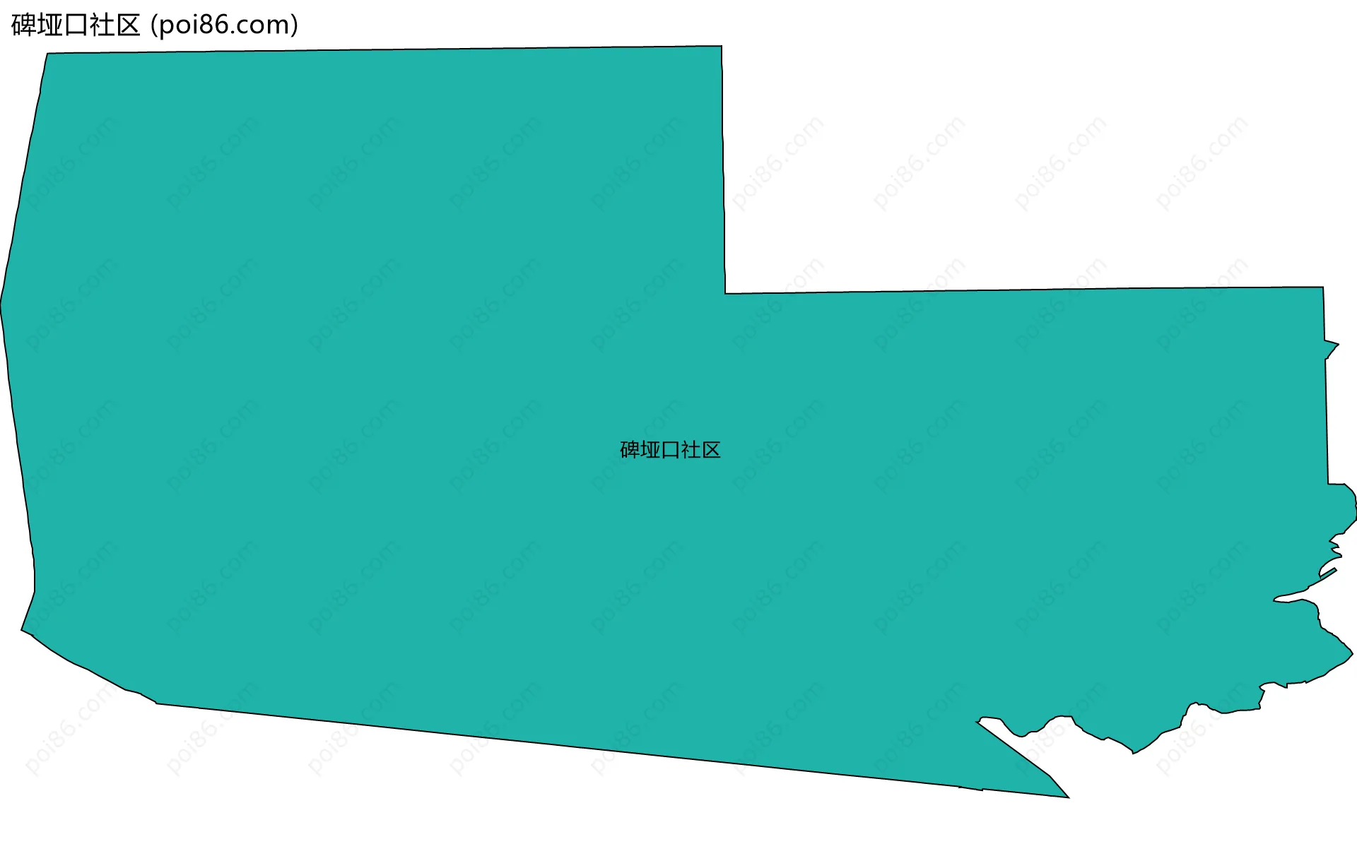 碑垭口社区边界地图