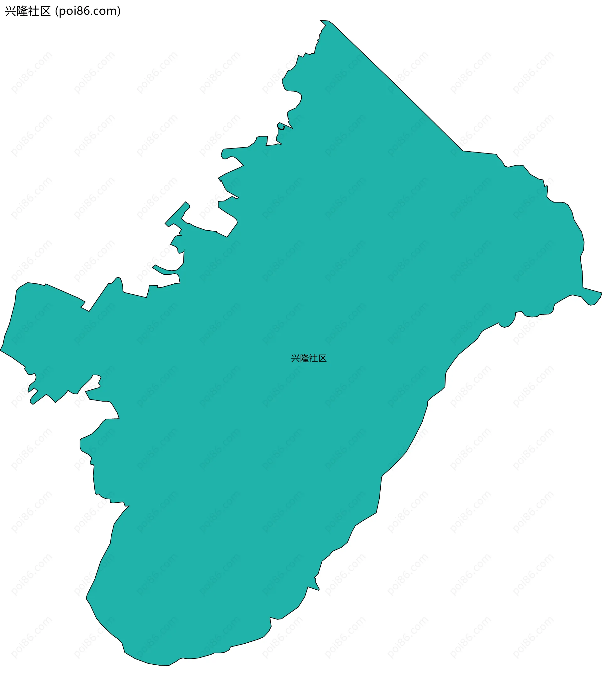 兴隆社区边界地图
