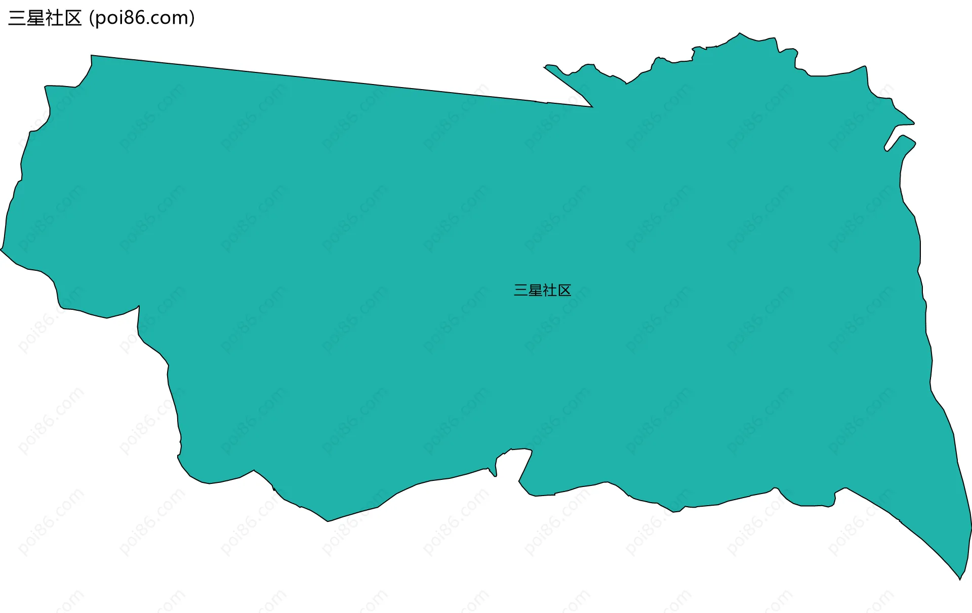 三星社区边界地图