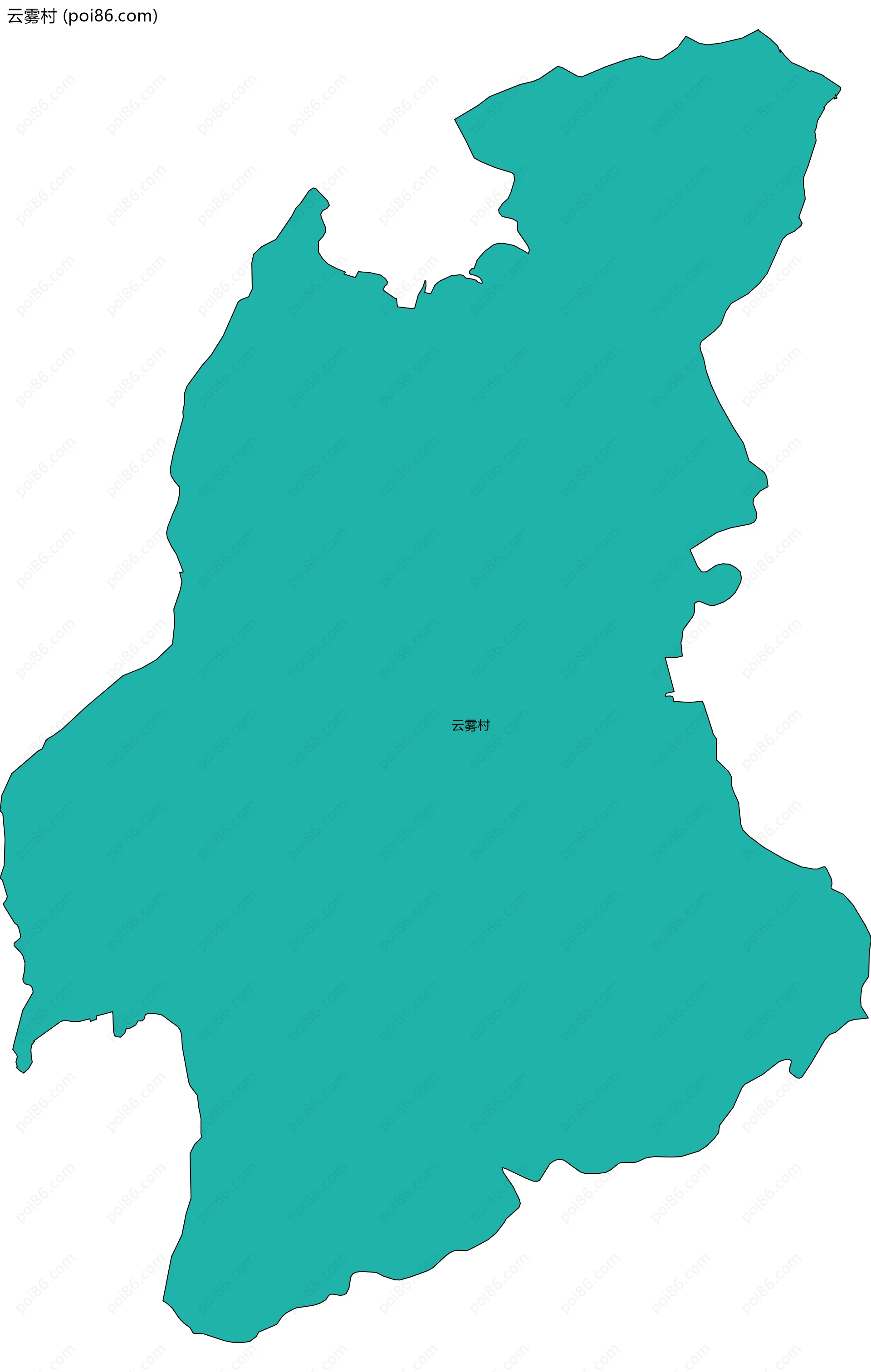 云雾村边界地图