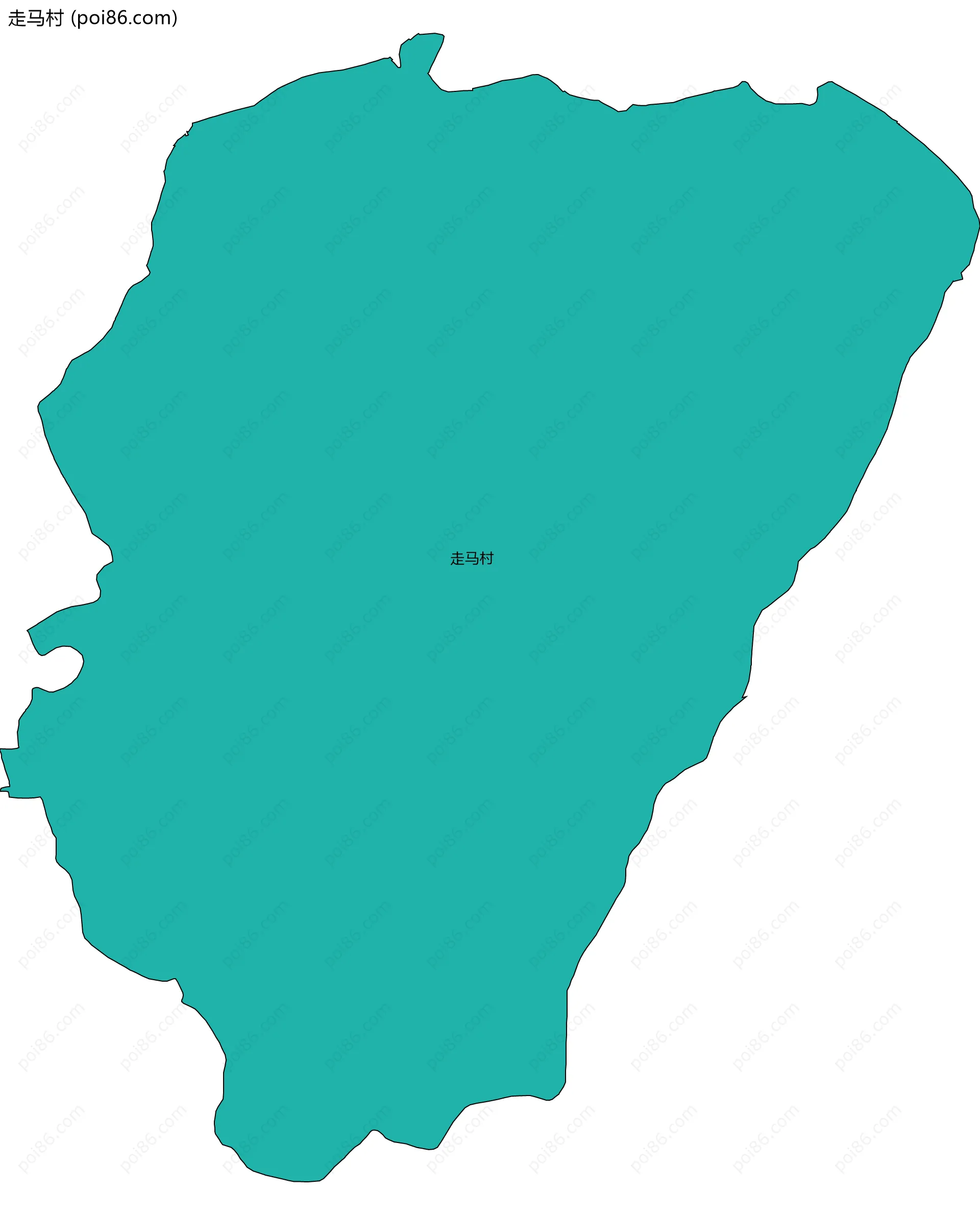 走马村边界地图