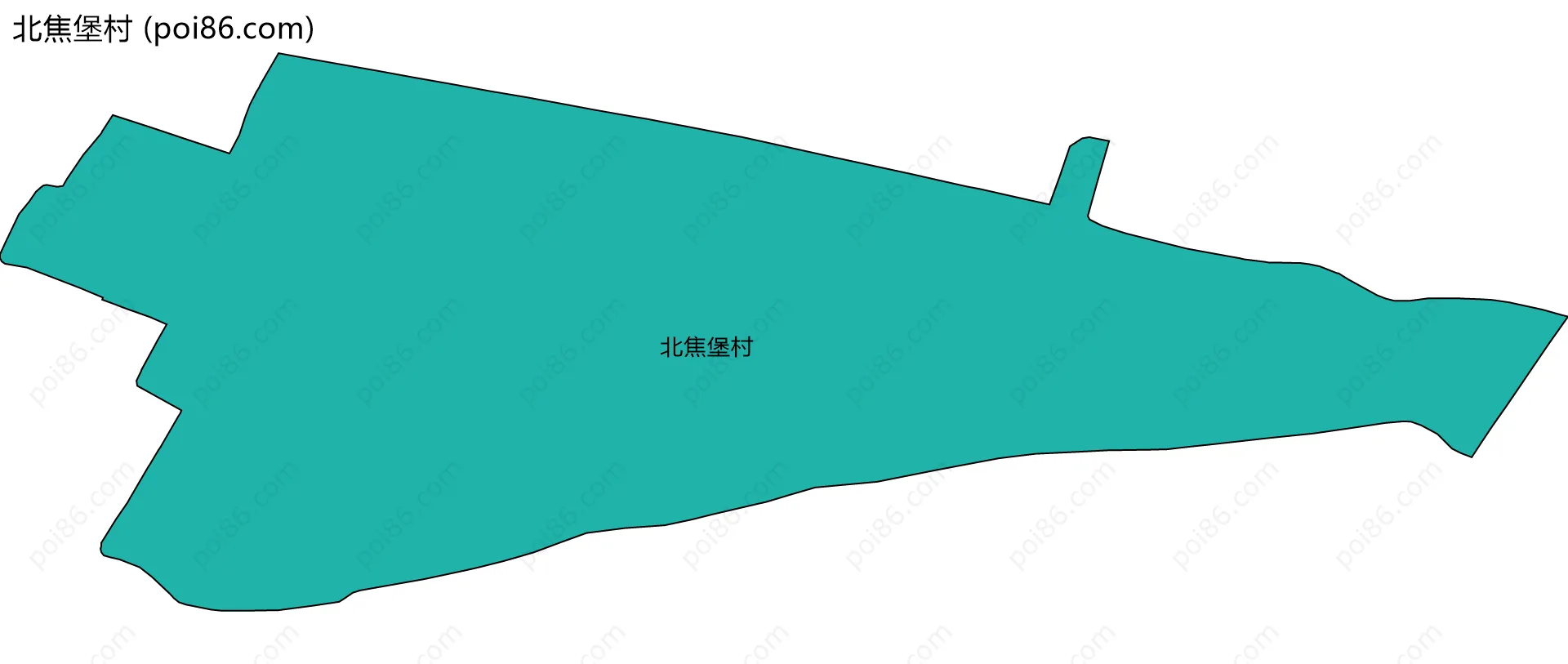北焦堡村边界地图