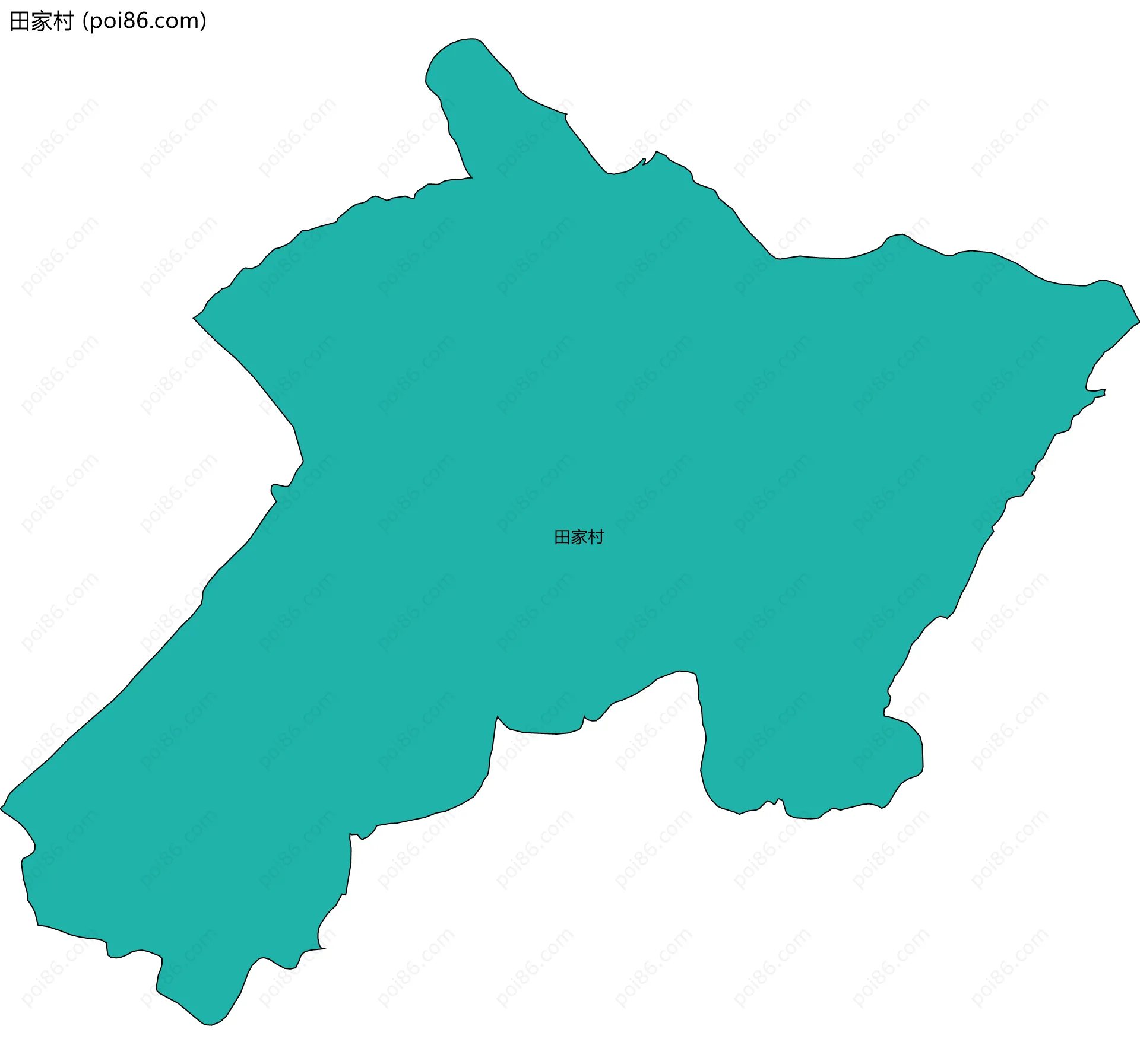 田家村边界地图