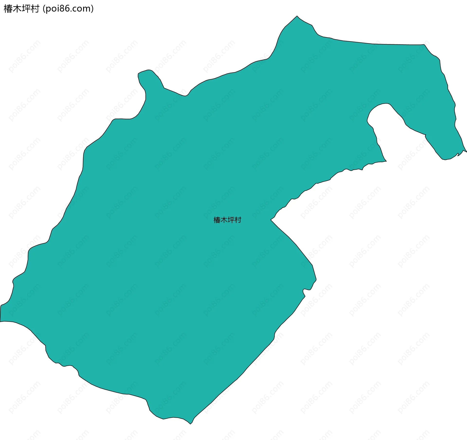 椿木坪村边界地图