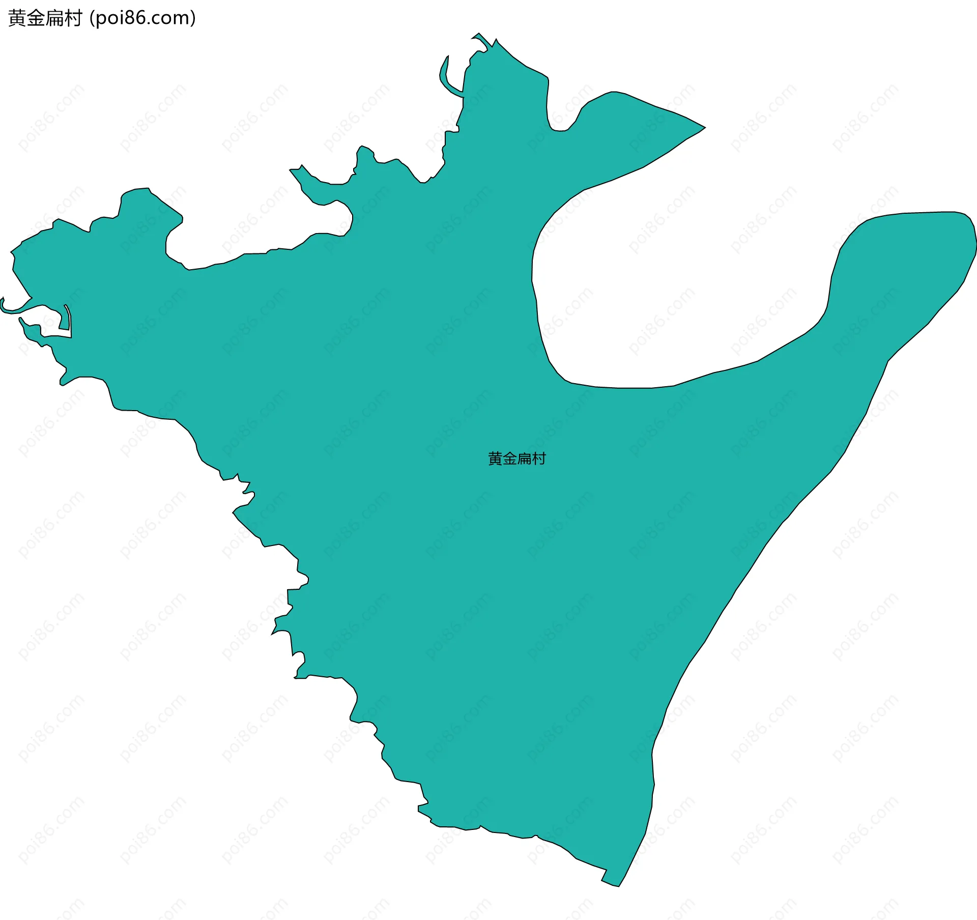 黄金扁村边界地图
