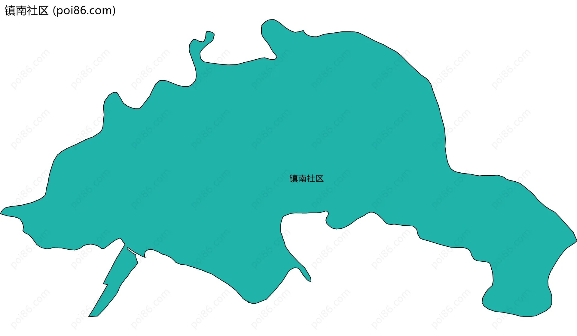 镇南社区边界地图
