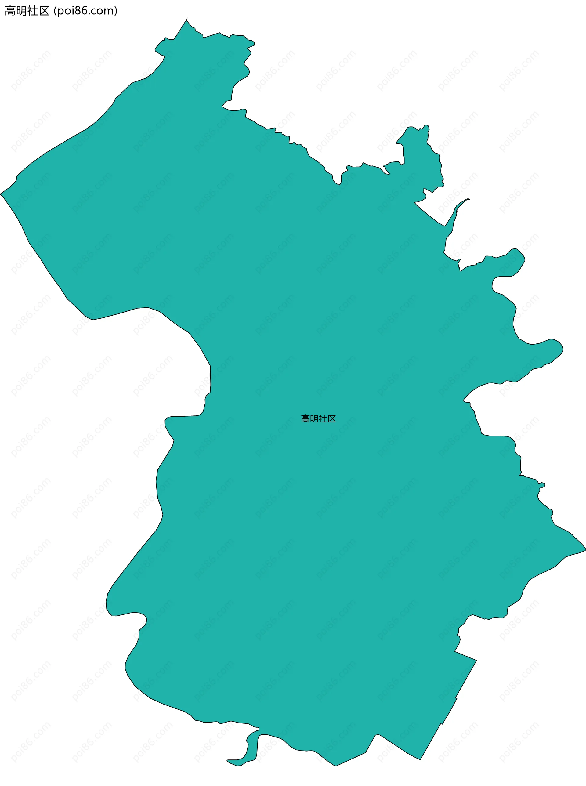 高明社区边界地图