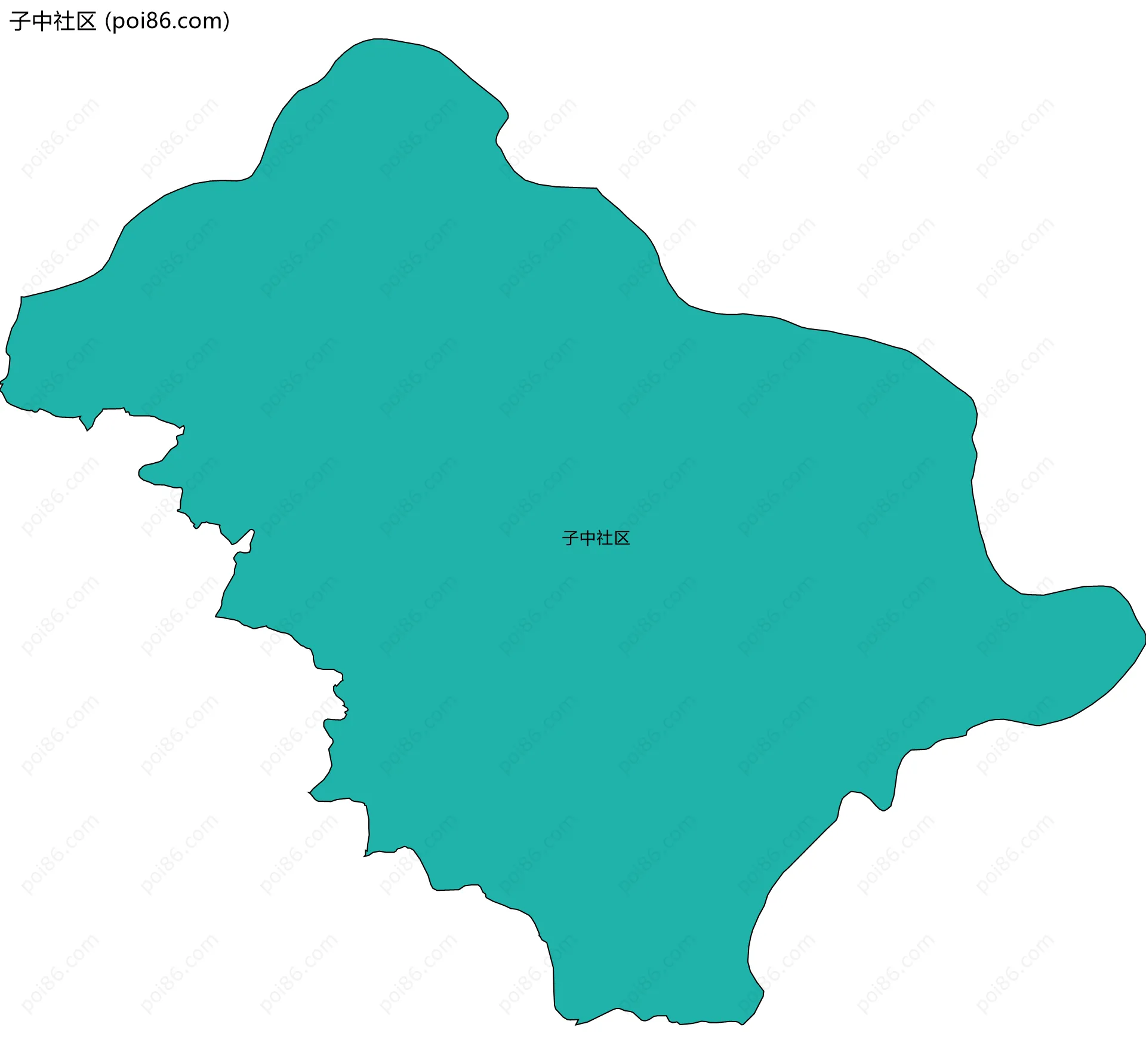 子中社区边界地图