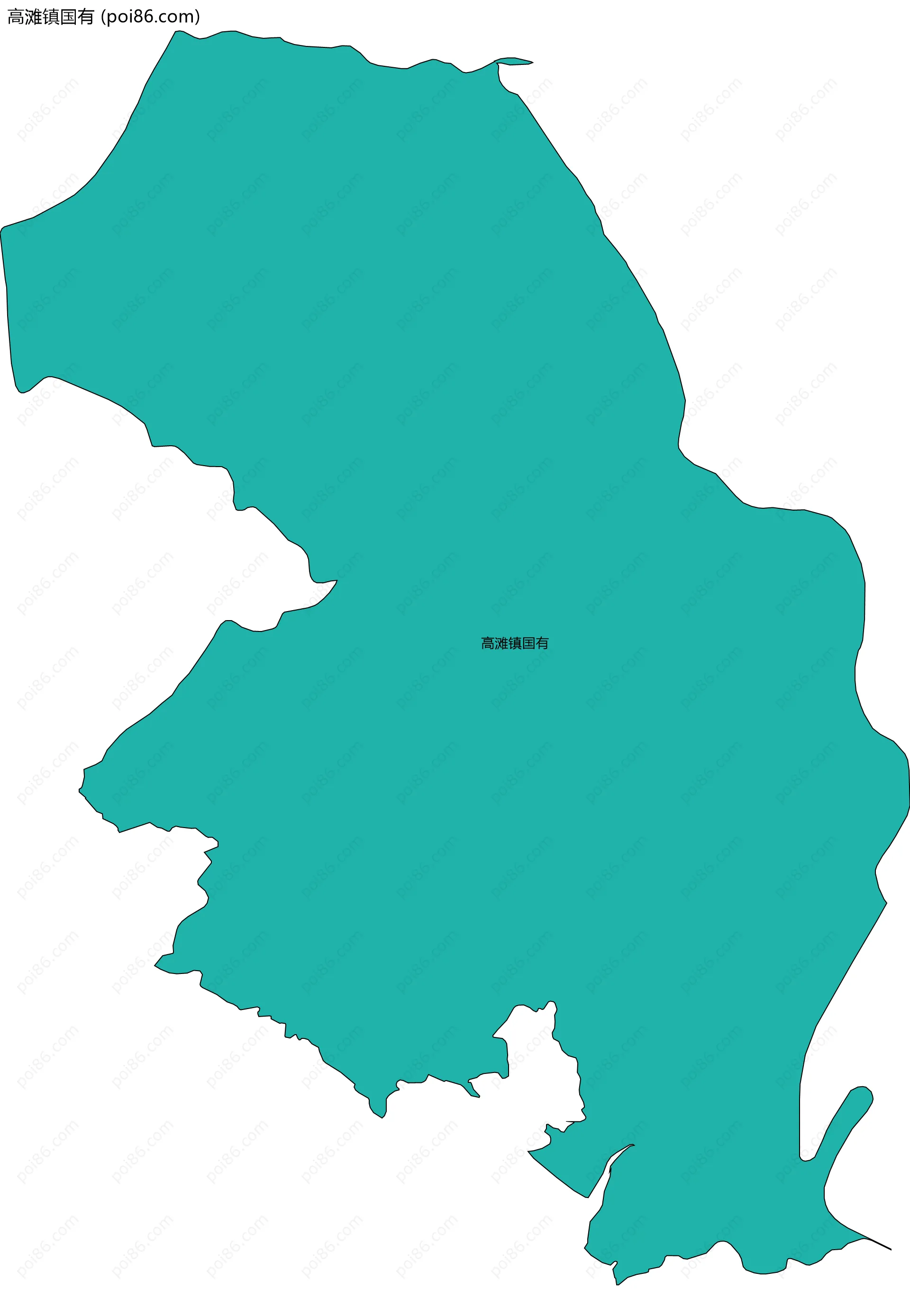 高滩镇国有边界地图