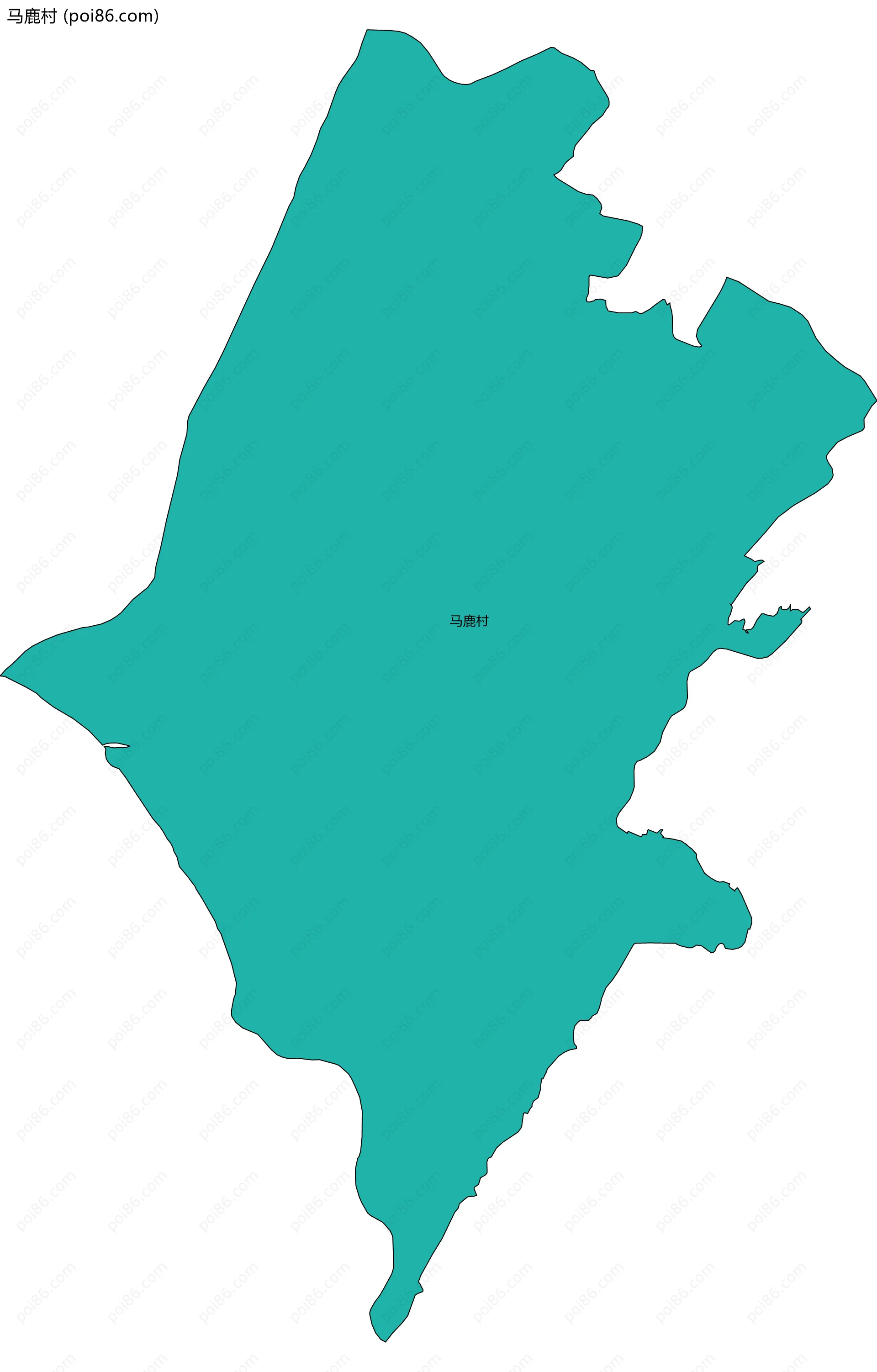 马鹿村边界地图