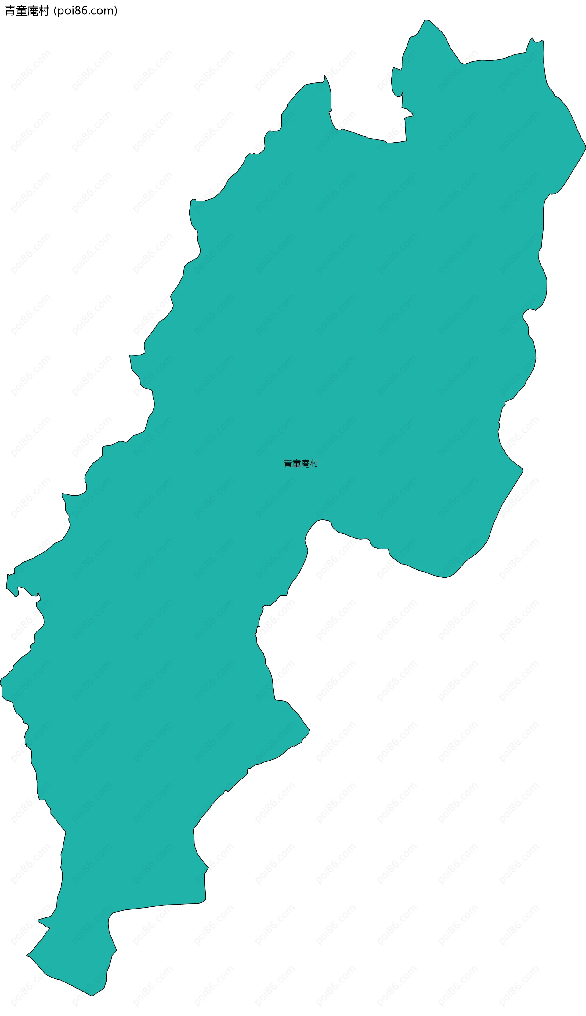 青童庵村边界地图