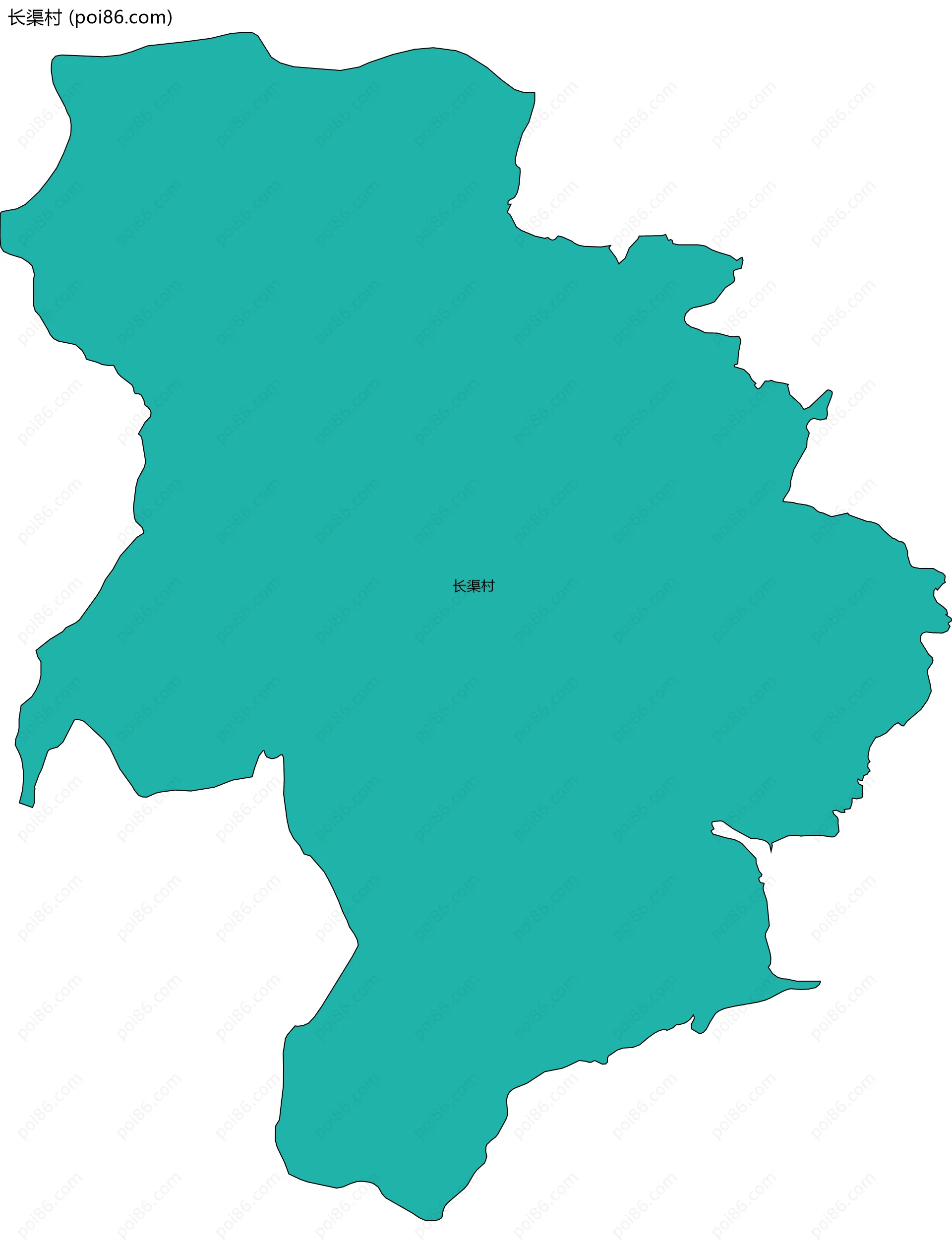 长渠村边界地图
