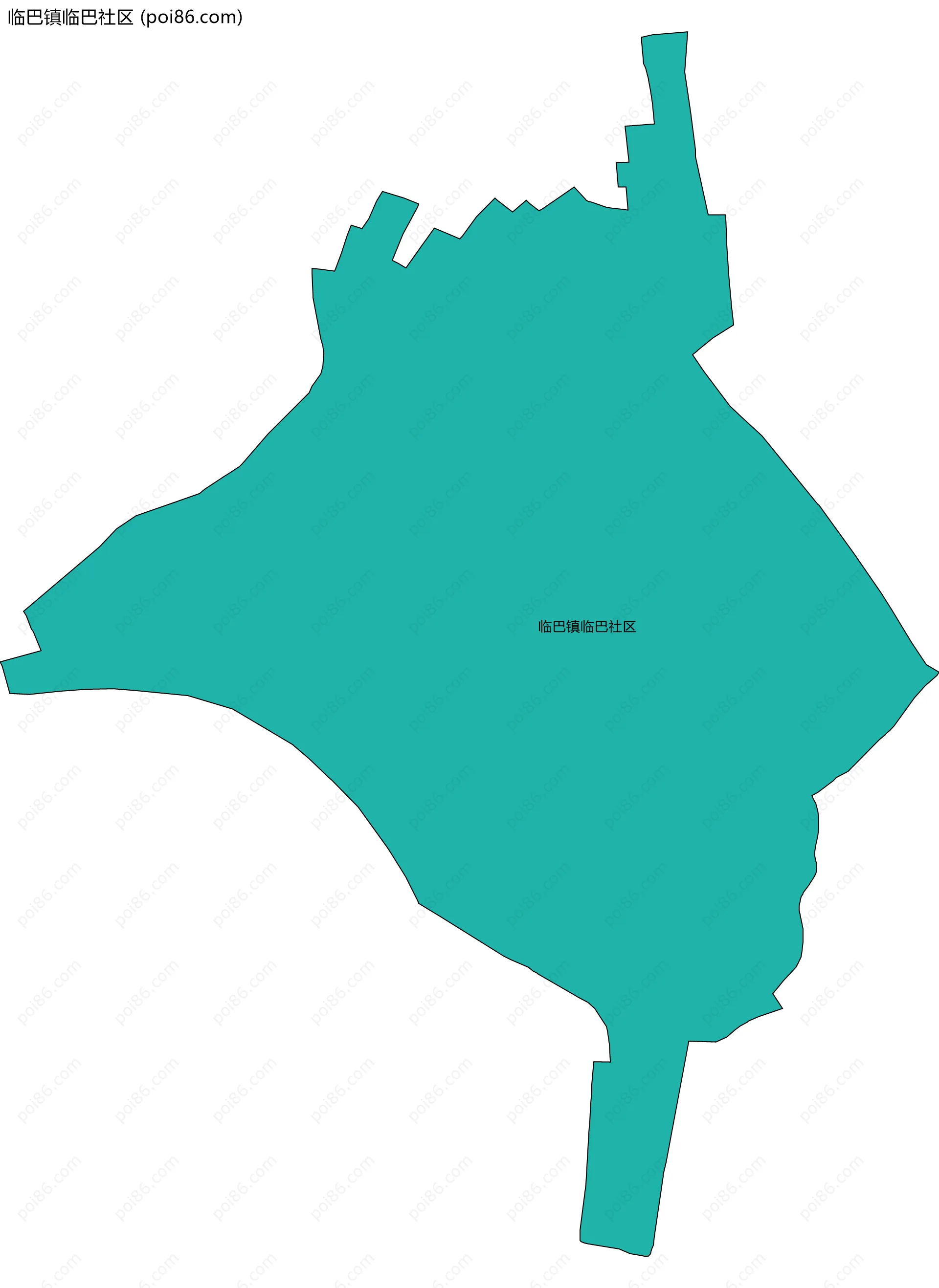 临巴镇临巴社区边界地图