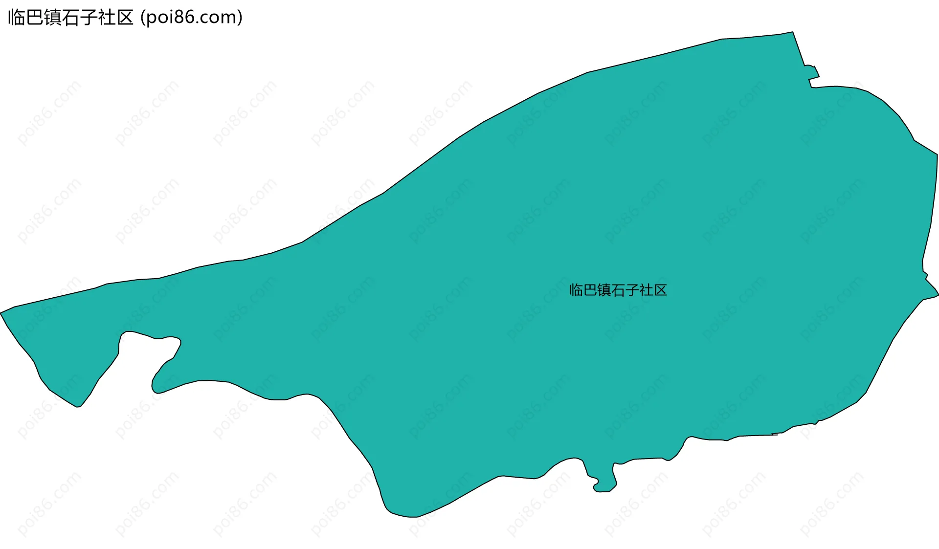 临巴镇石子社区边界地图