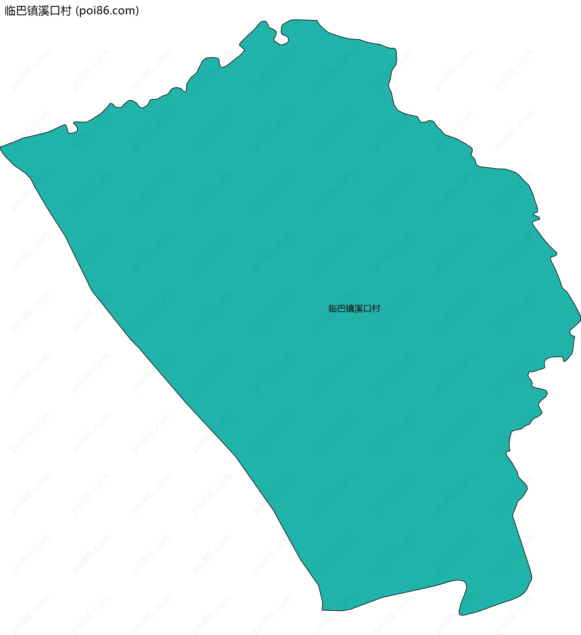 临巴镇溪口村边界地图