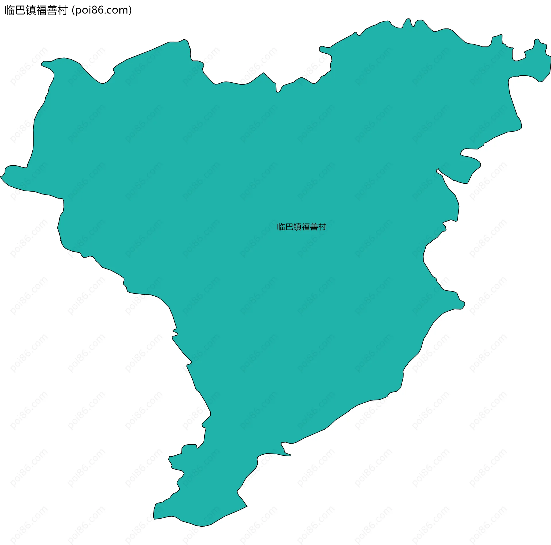 临巴镇福善村边界地图