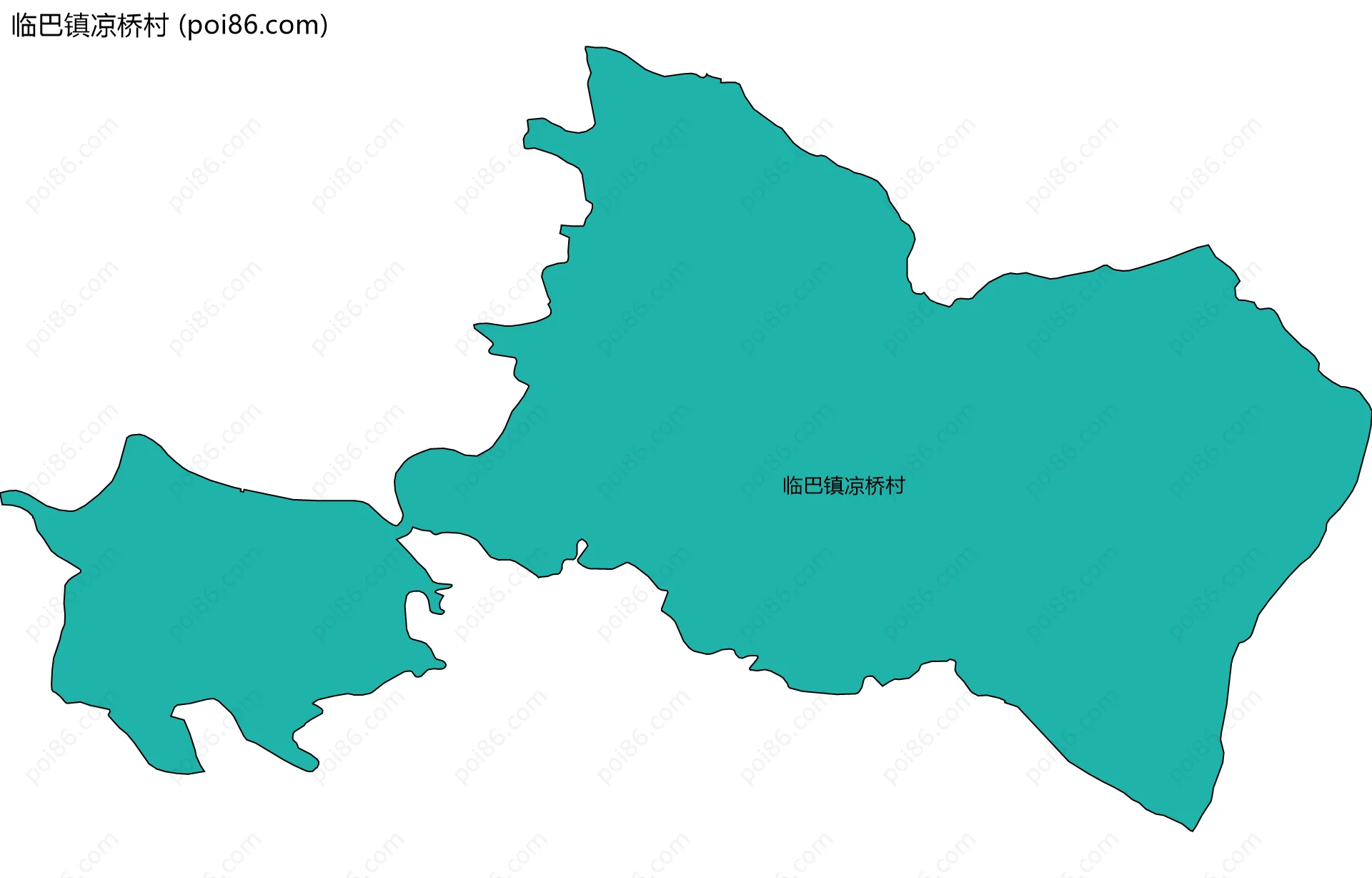 临巴镇凉桥村边界地图