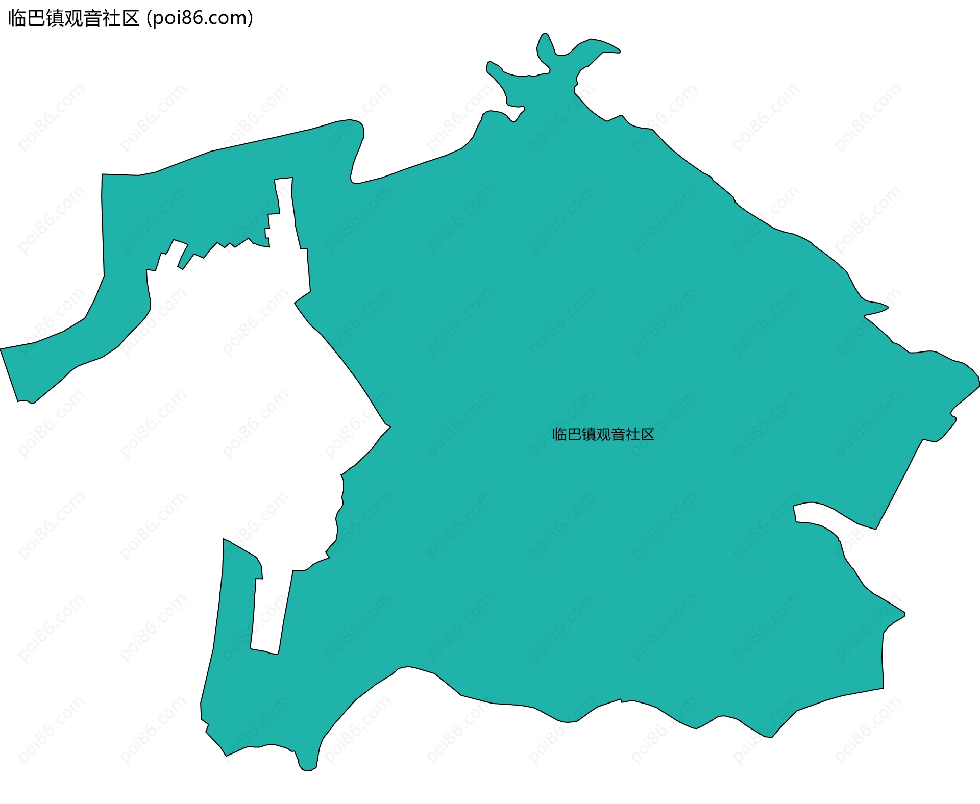 临巴镇观音社区边界地图