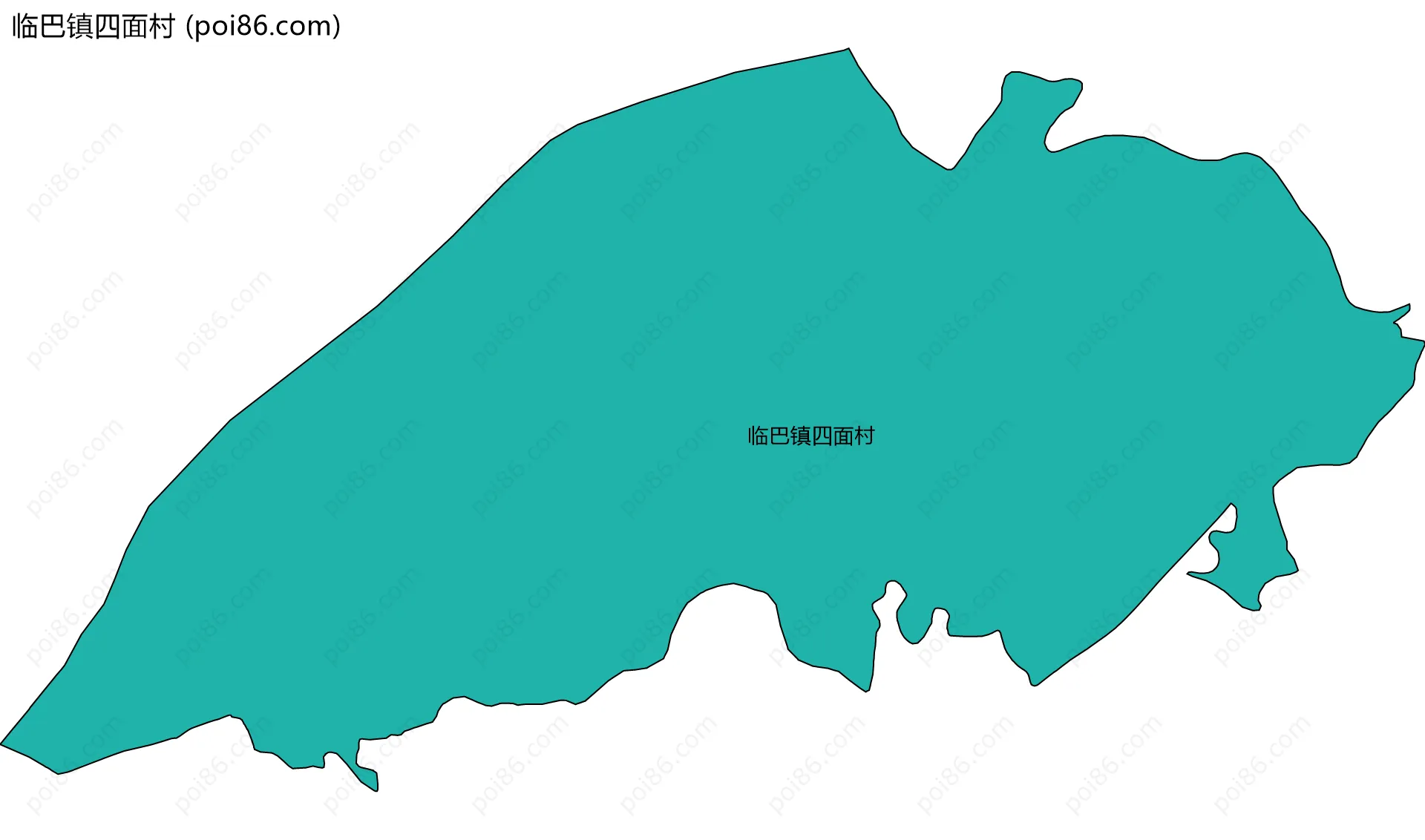 临巴镇四面村边界地图