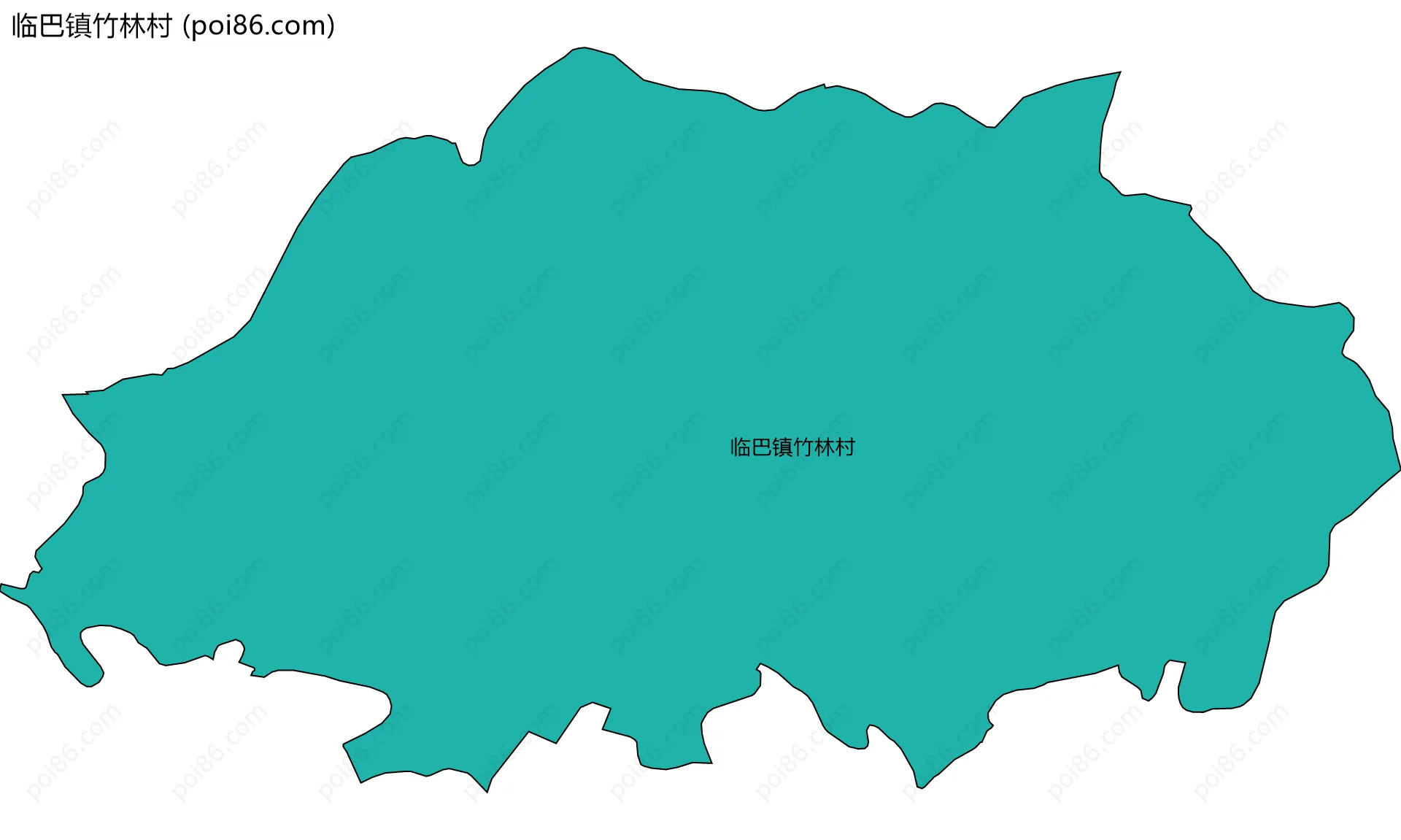 临巴镇竹林村边界地图