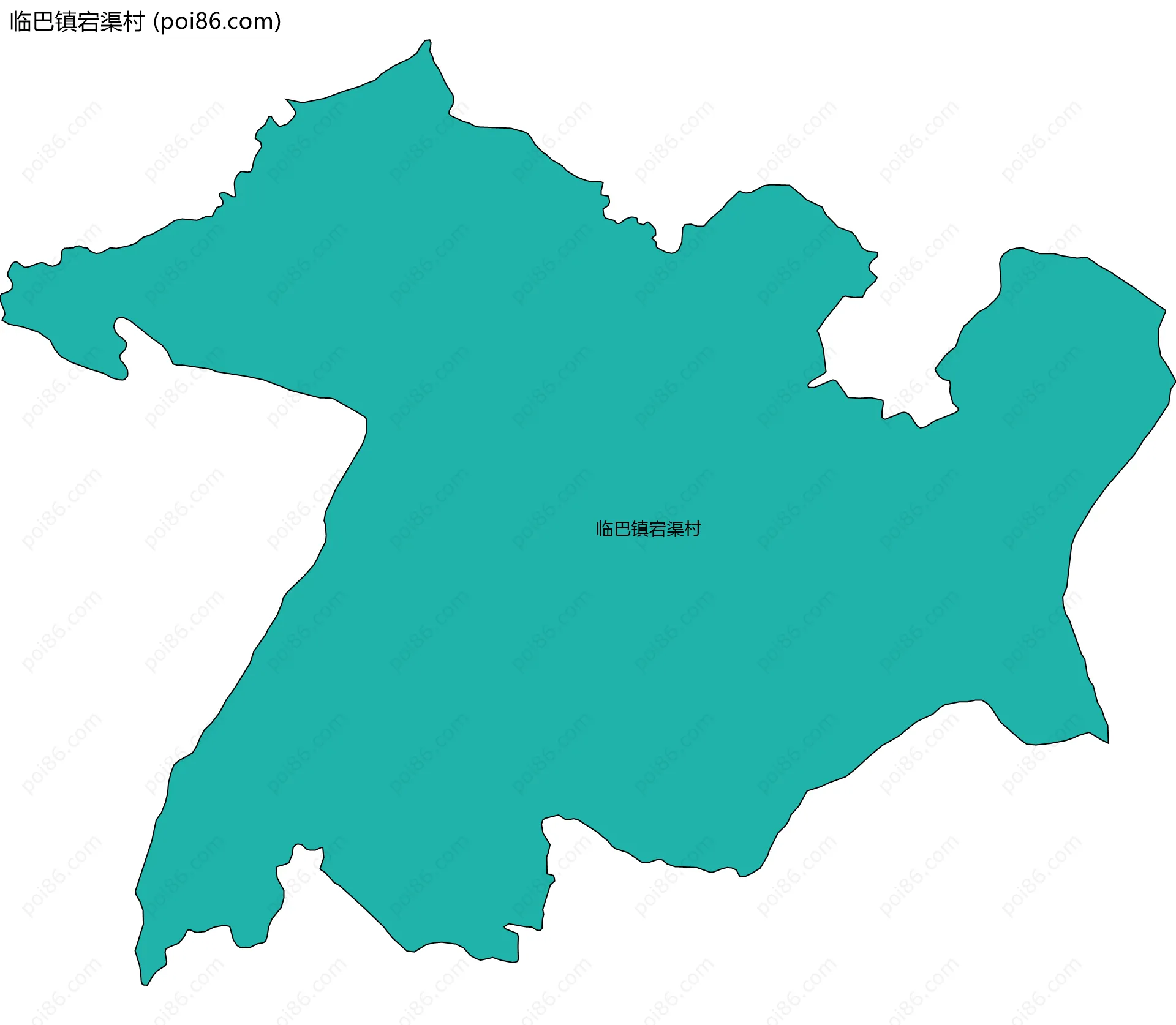 临巴镇宕渠村边界地图