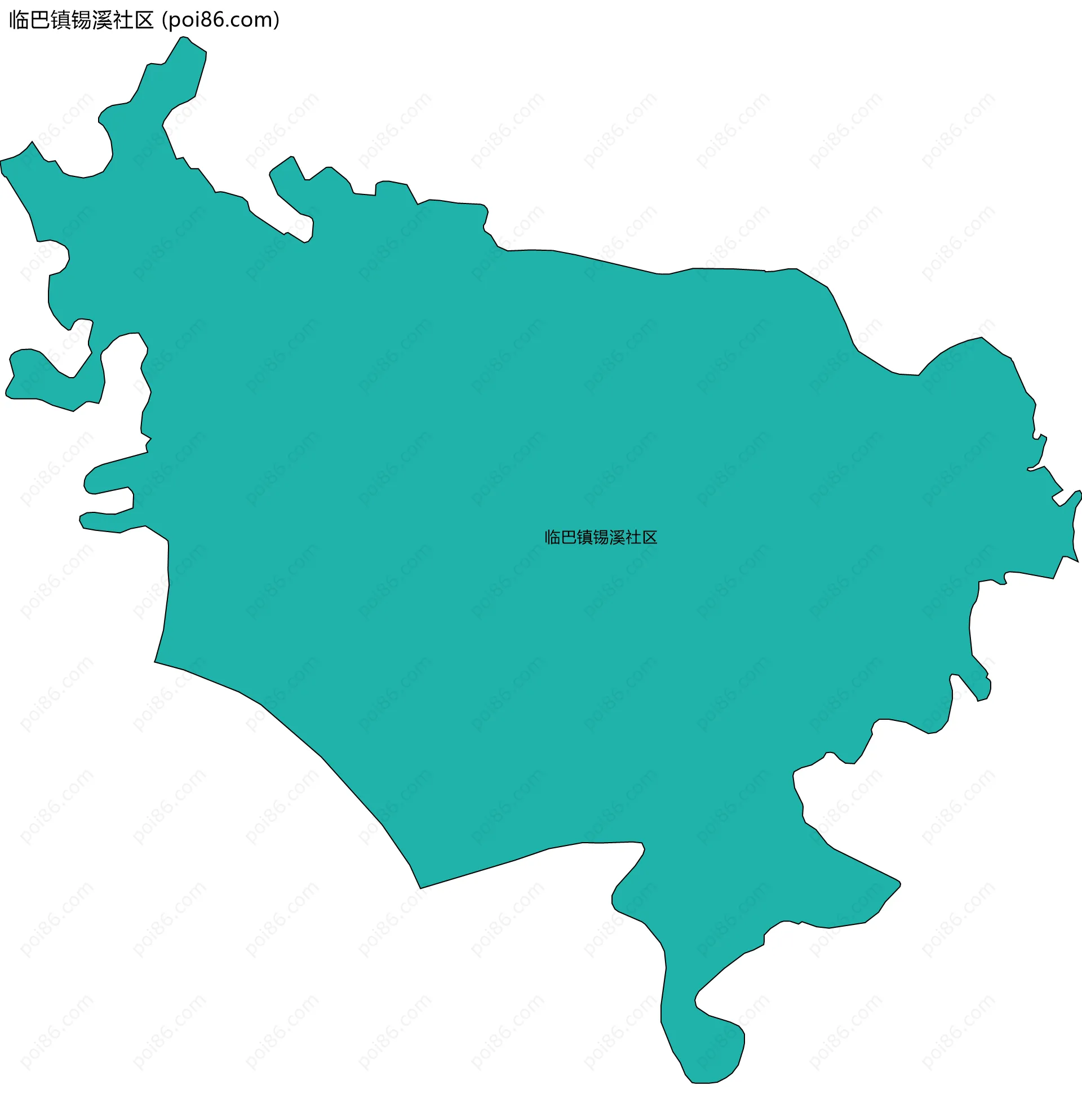 临巴镇锡溪社区边界地图