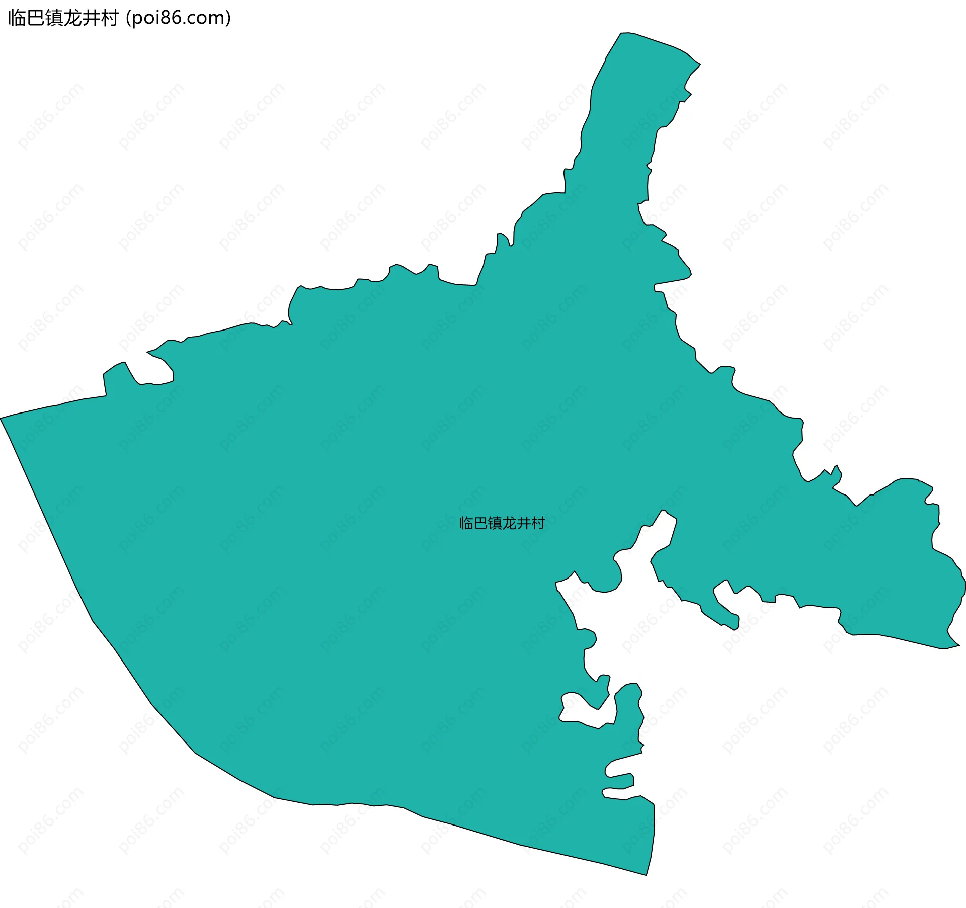 临巴镇龙井村边界地图